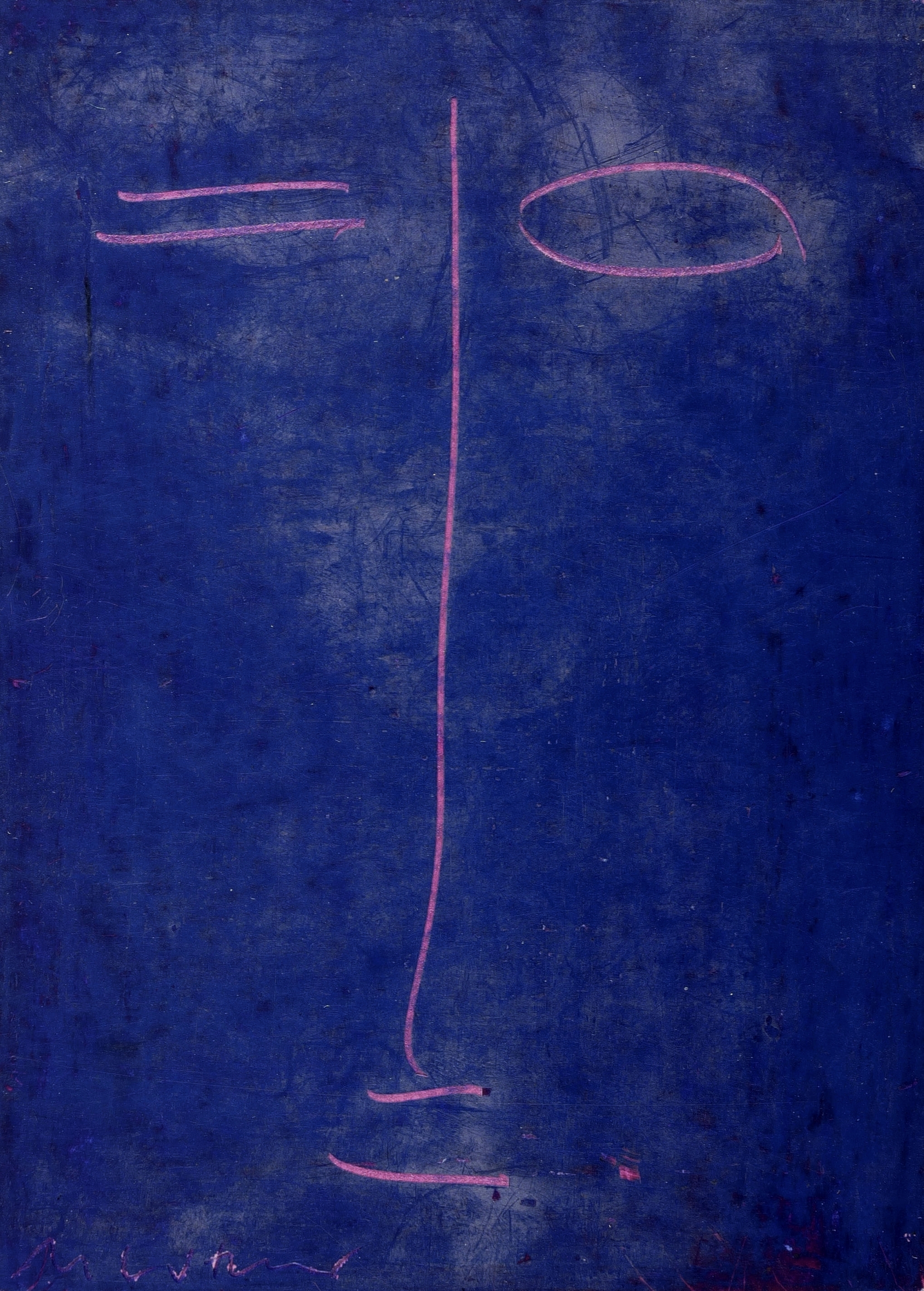 Manfred Luther, Selbst (Rosa auf Blau), 1975-1985