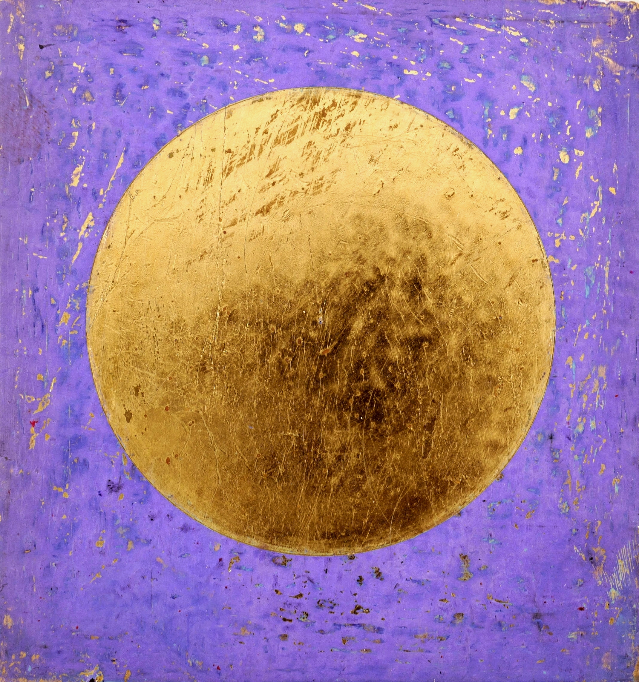 Alles Vergängliche ist nur ein Gleichnis (Gold auf Violett-Blau)