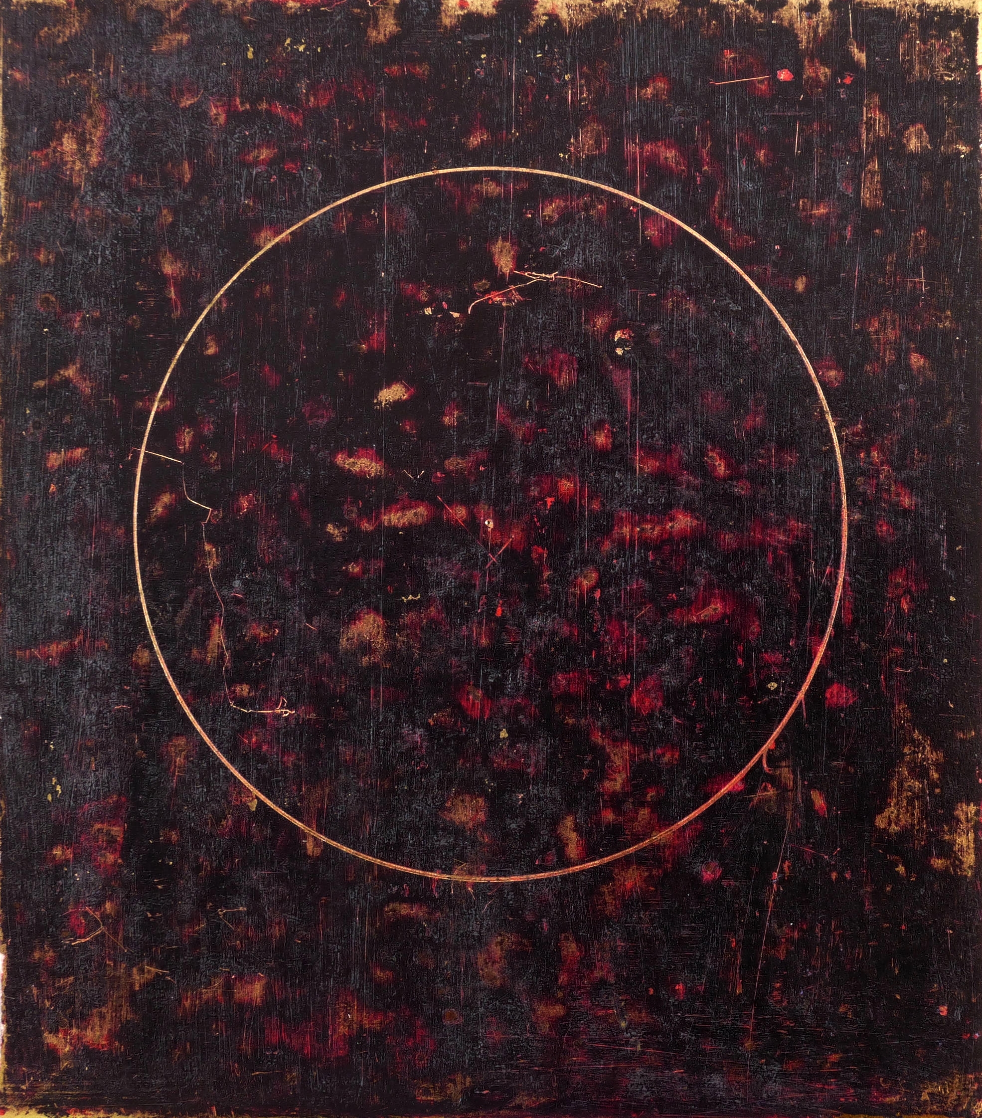 Manfred Luther, Alles Vergängliche ist nur ein Gleichnis (Gold auf Braun-Rot), 1985-1990