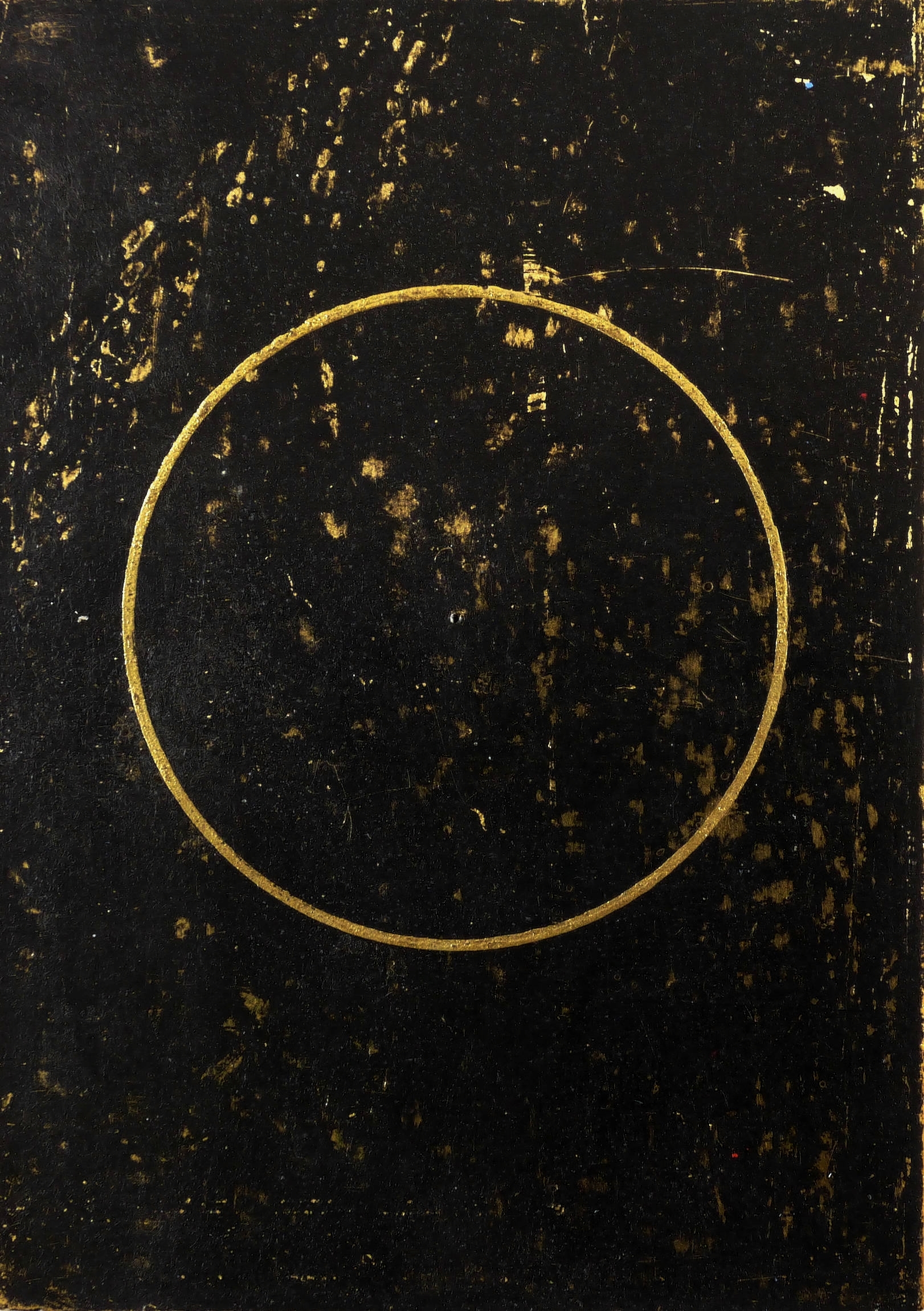 Manfred Luther, Alles Vergängliche ist nur ein Gleichnis (Gold auf Schwarz), um 1990