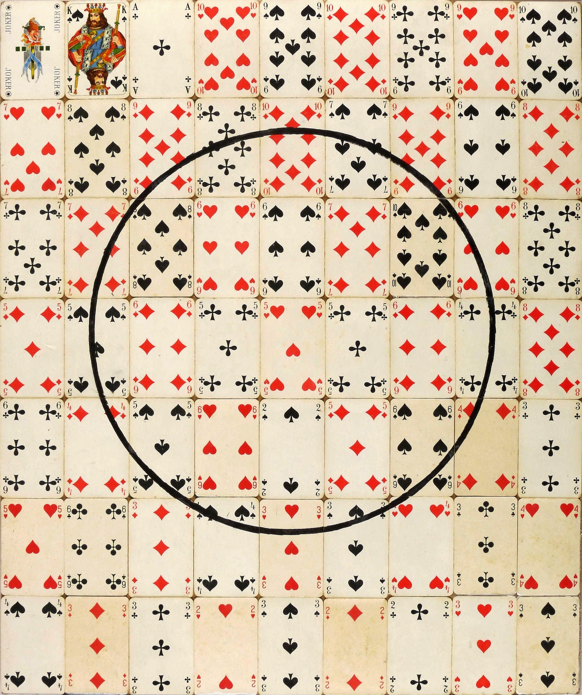 Alles Vergängliche ist nur ein Gleichnis (Schwarz über Rommé-Blatt)