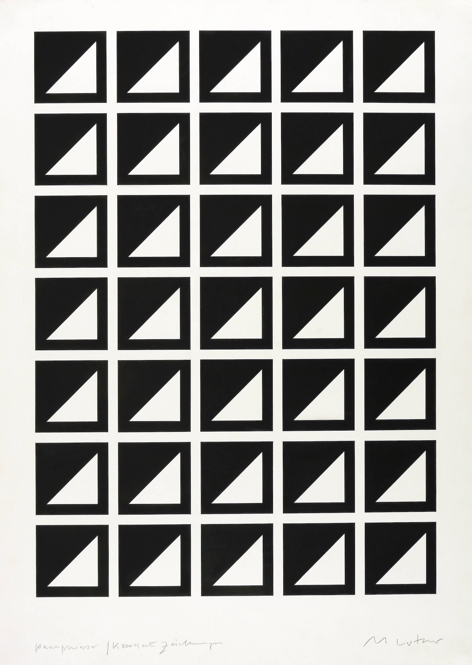 Paraphrase 17 (35 Dreiecke im Quadrat)