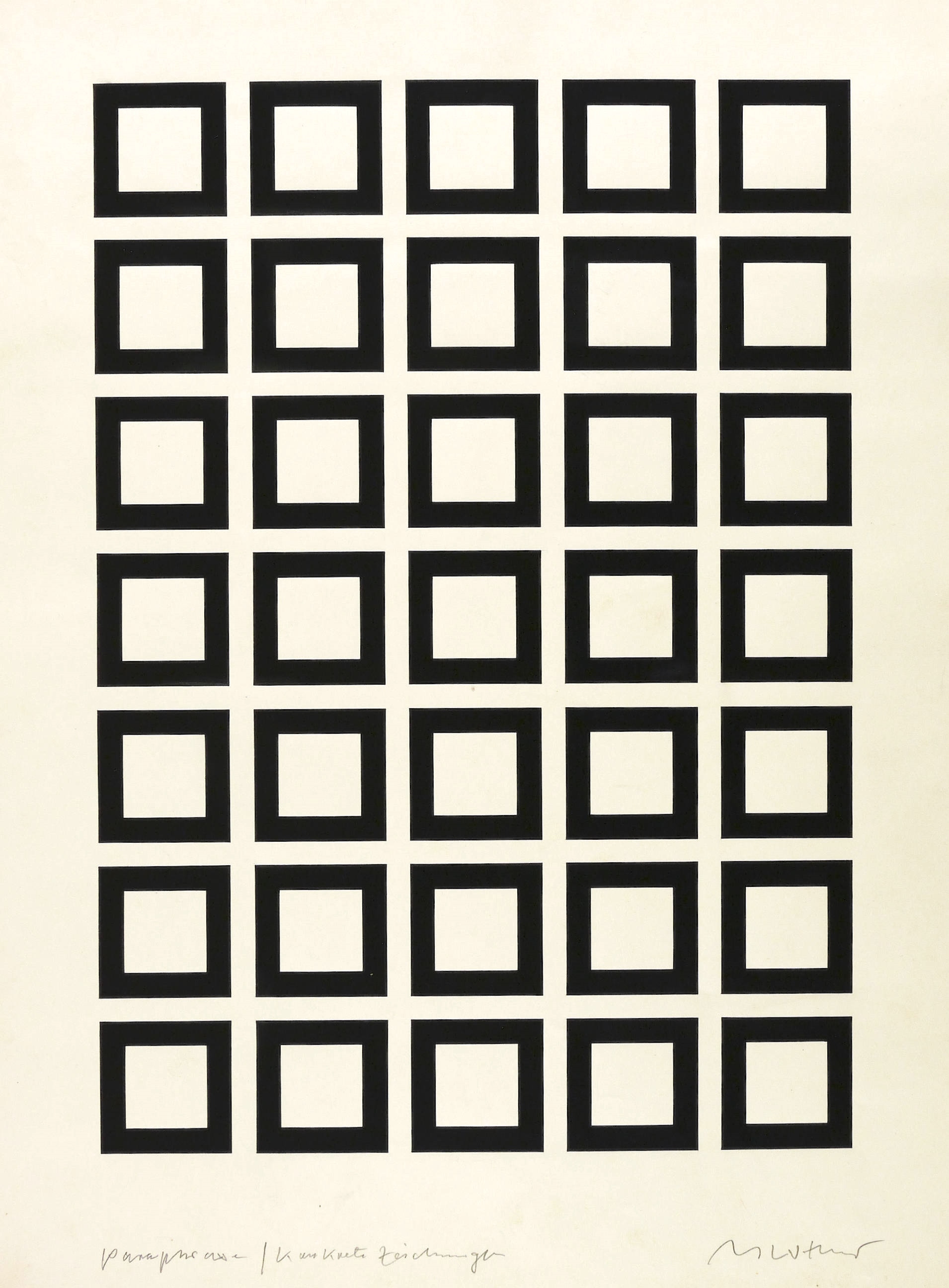 Paraphrase 45 (35 weiße auf schwarzen Quadraten) Paraphrase 45 (35 weiße auf schwarzen Quadraten)