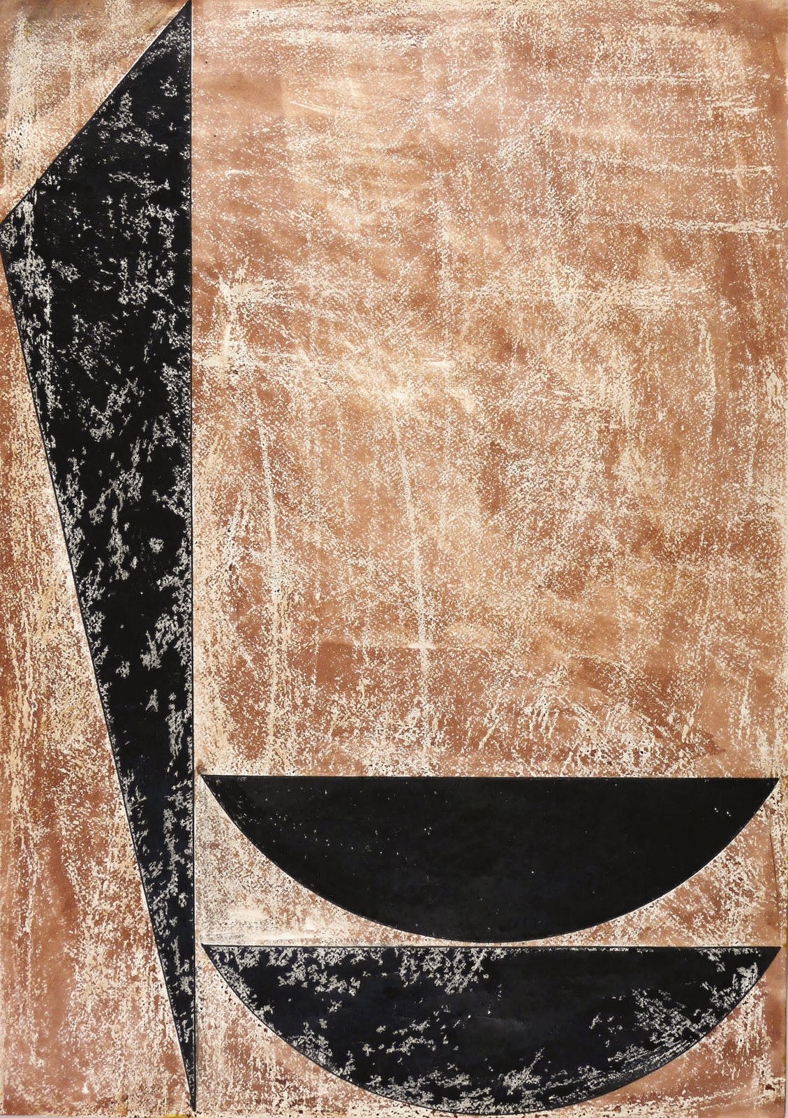 Dreieck und Kreissegmente (Schwarz auf Ocker) Dreieck und Kreissegmente (Schwarz auf Ocker)