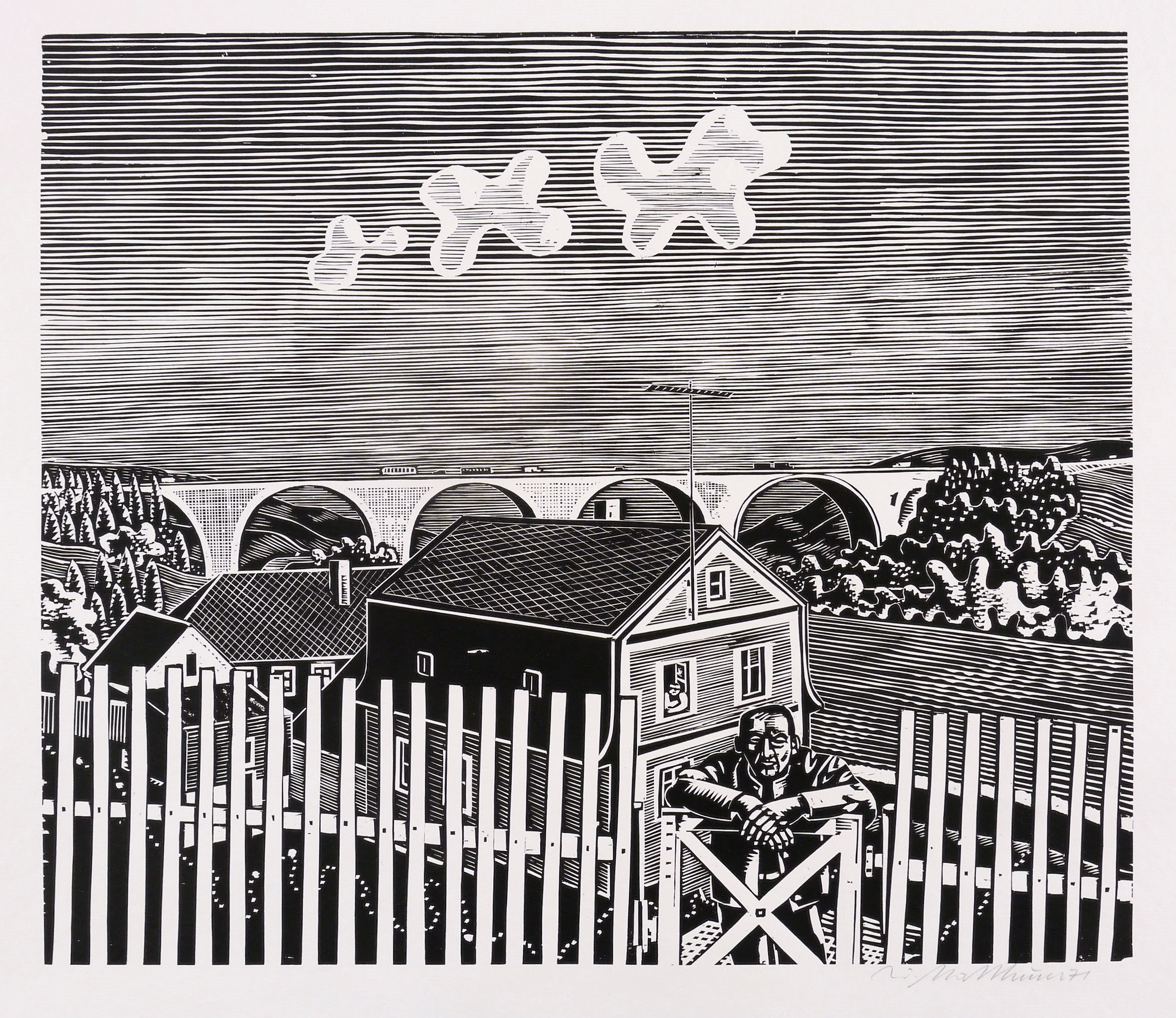 Alter Genosse am Zaun