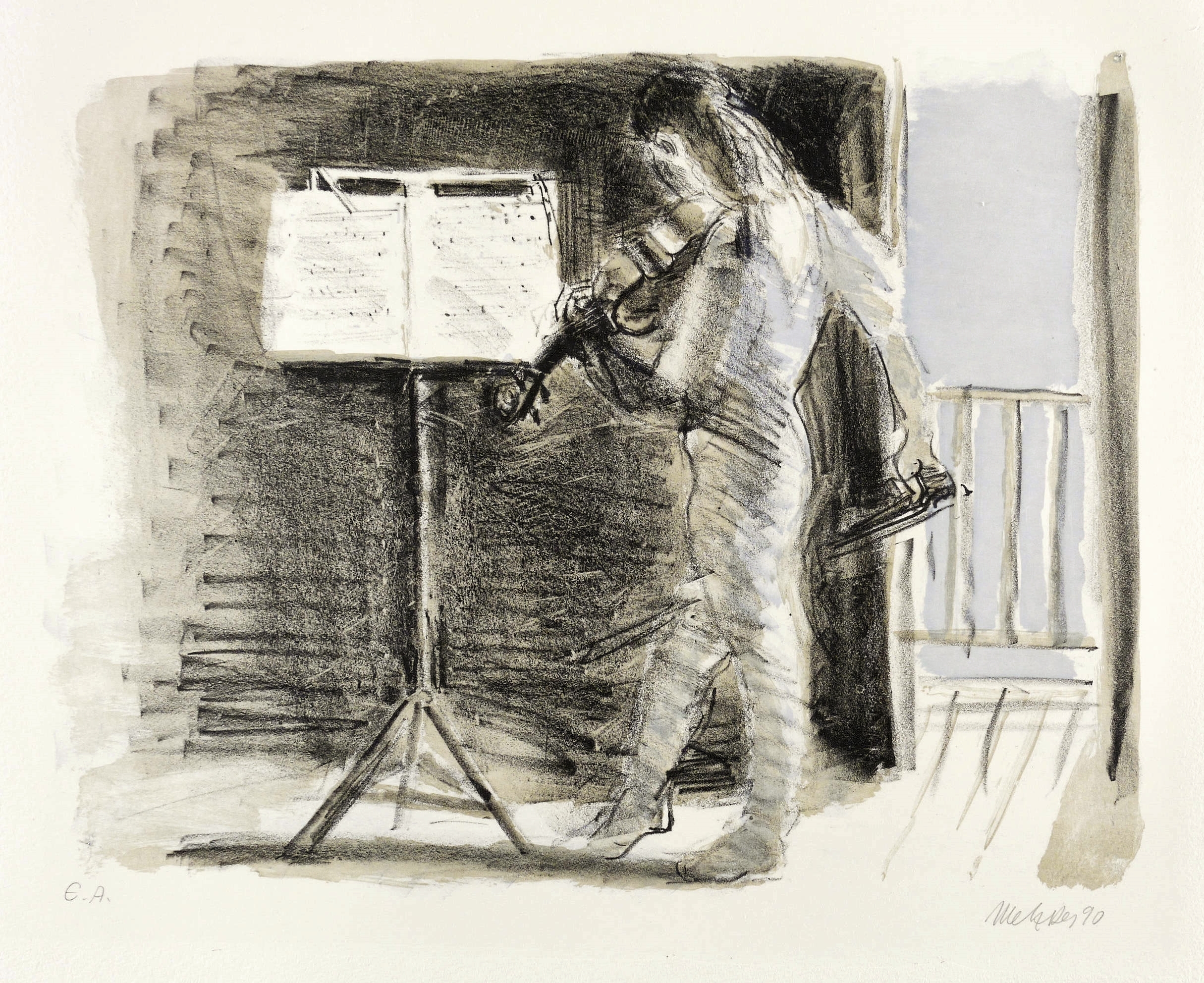 Mädchen beim Geige üben Mädchen beim Geige üben