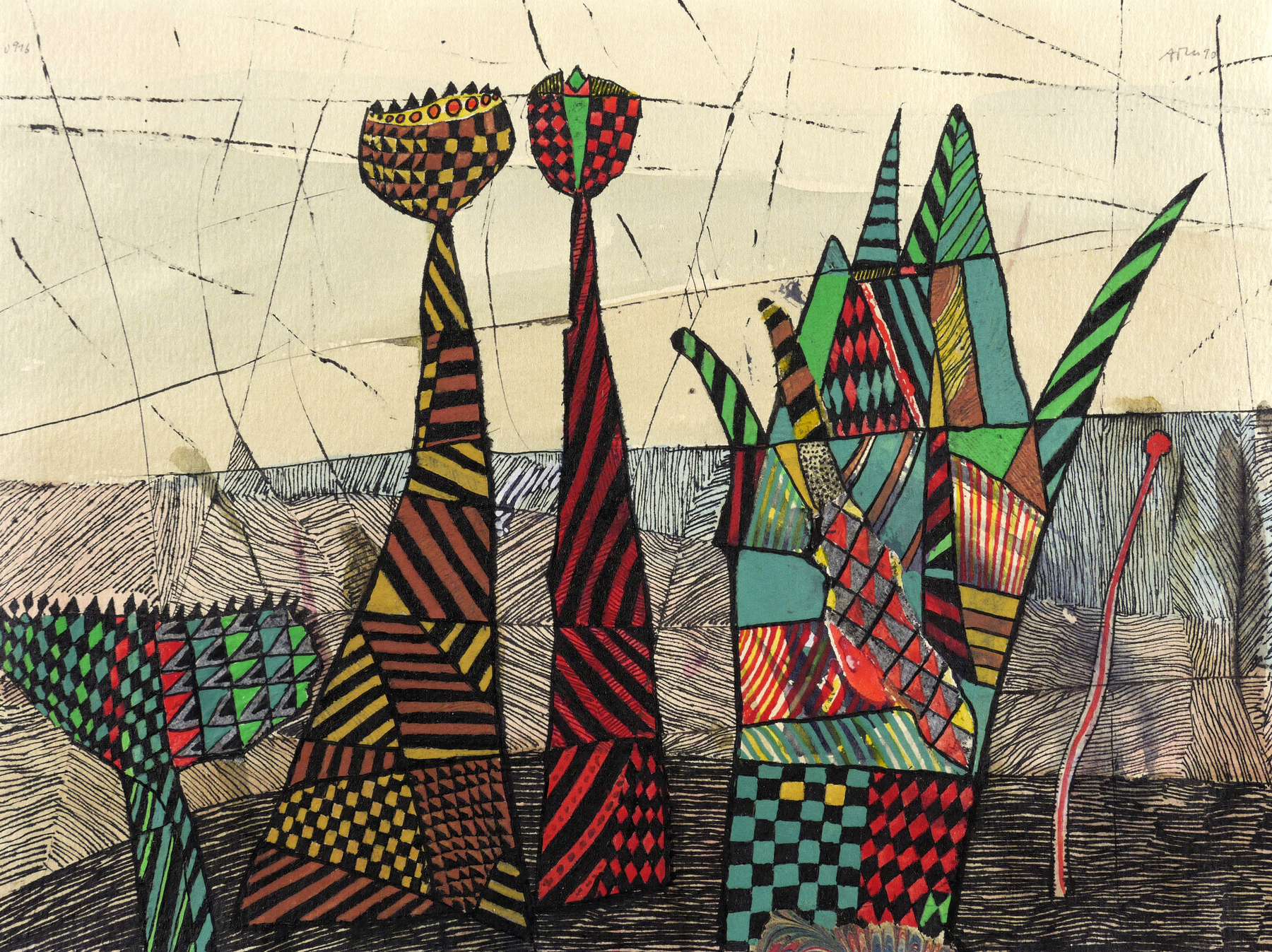 Alfred Traugott Mörstedt, Schachbrettflora, 1990