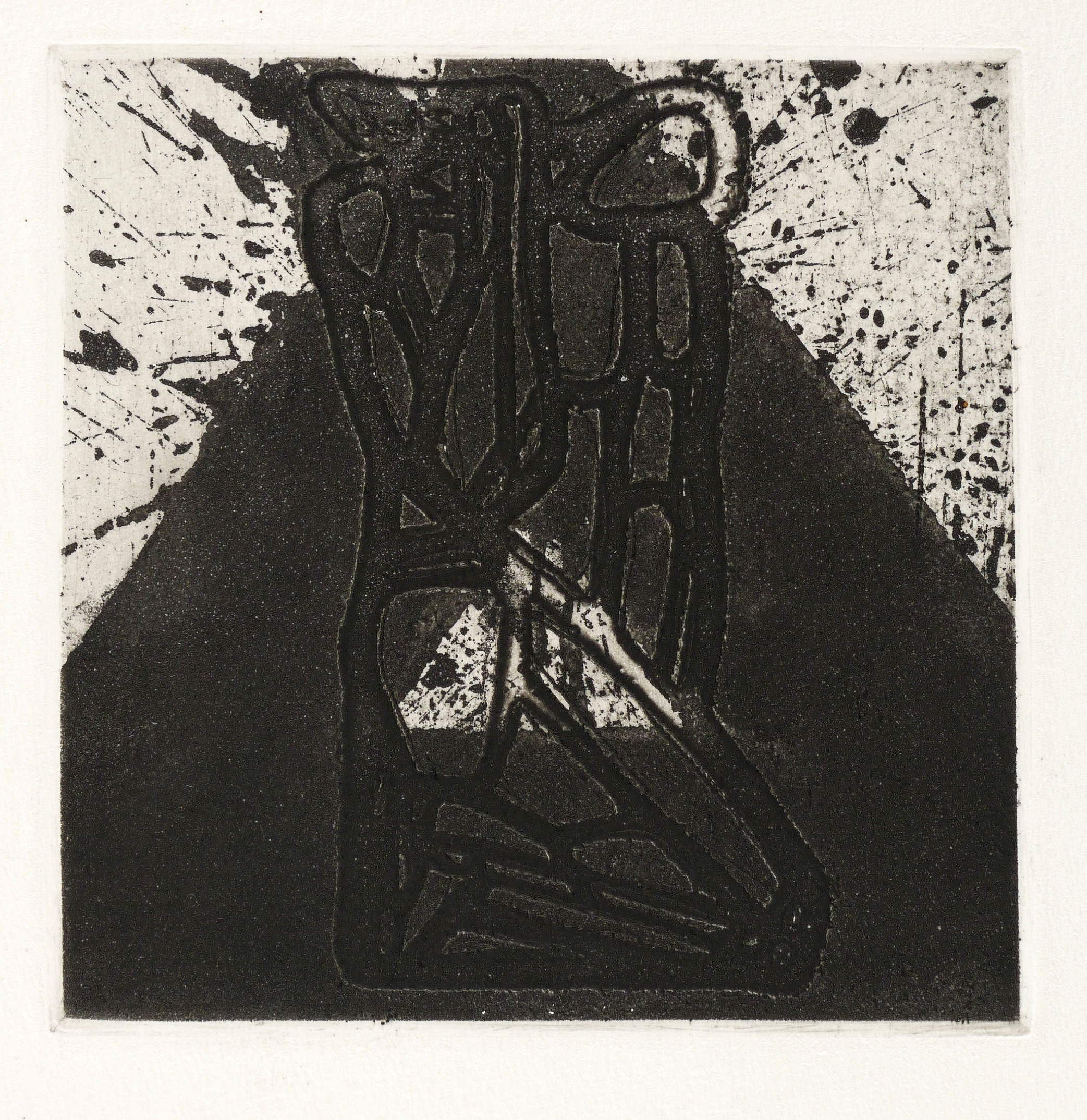 Ohne Titel (Kniende Figur vor Dreieck) Ohne Titel (Kniende Figur vor Dreieck)