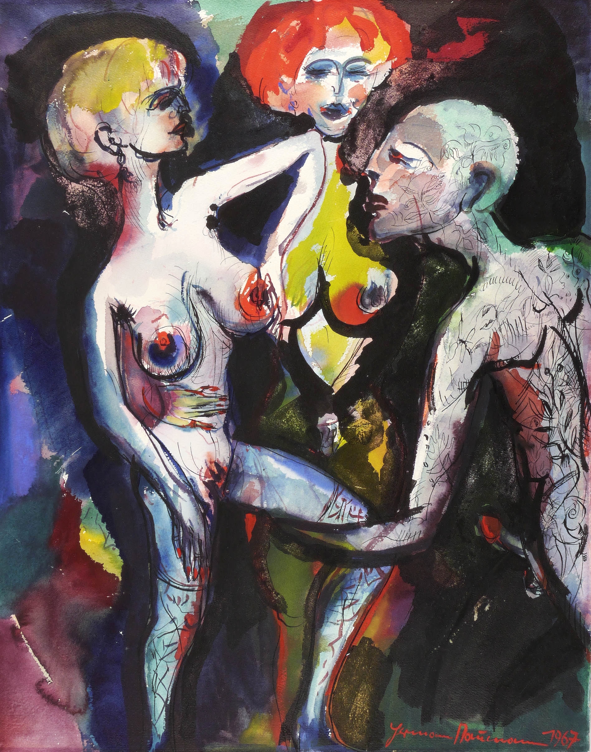 Begehren (Zwei Frauen mit Mann) Begehren (Zwei Frauen mit Mann)