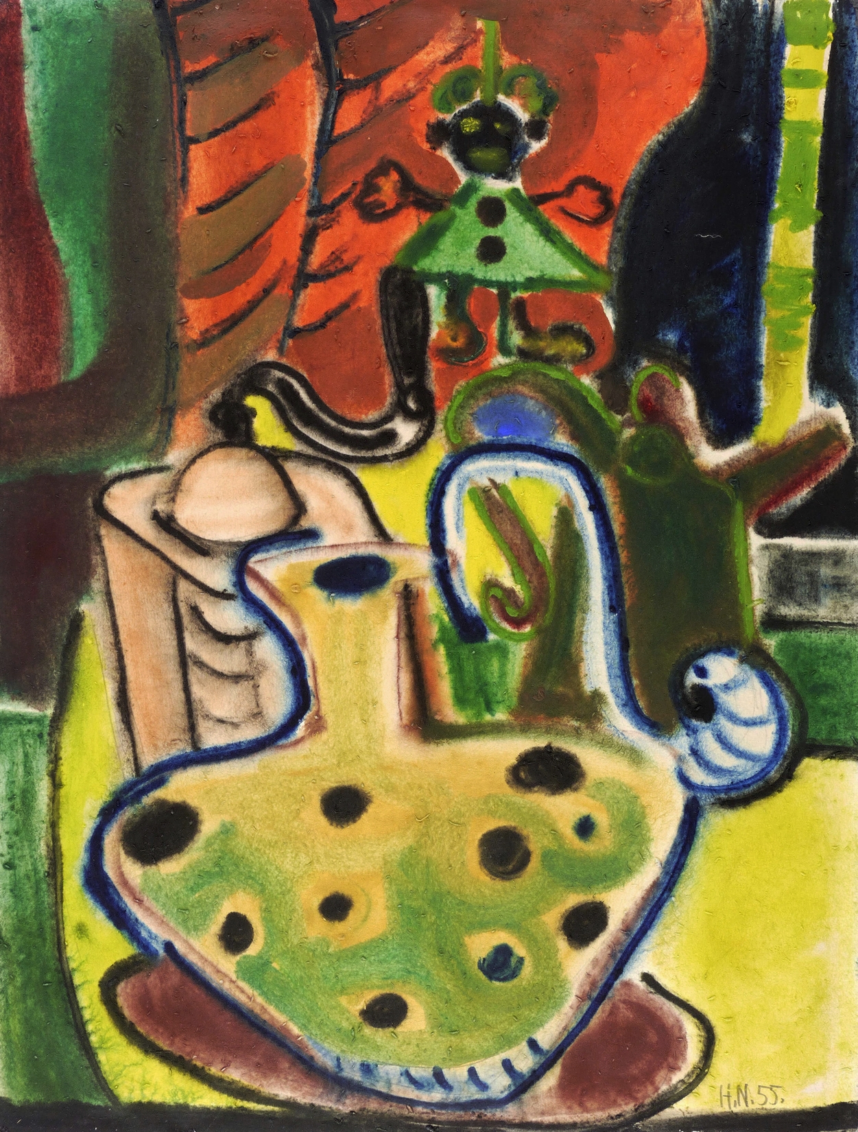 Stillleben mit Kaffemühle und Vase Stillleben mit Kaffemühle und Vase