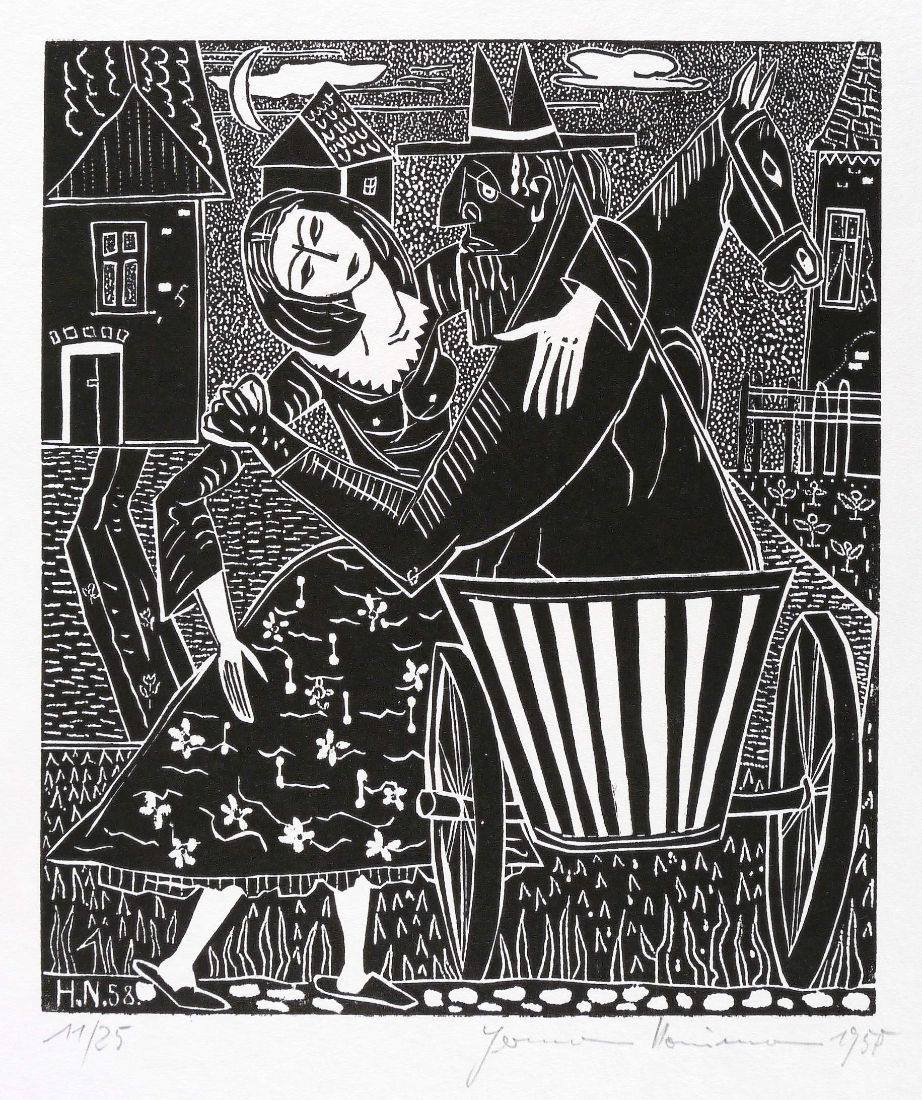 Ohne Titel (Mädchen an der Kutsche des Milchhändlers) Ohne Titel (Mädchen an der Kutsche des Milchhändlers)