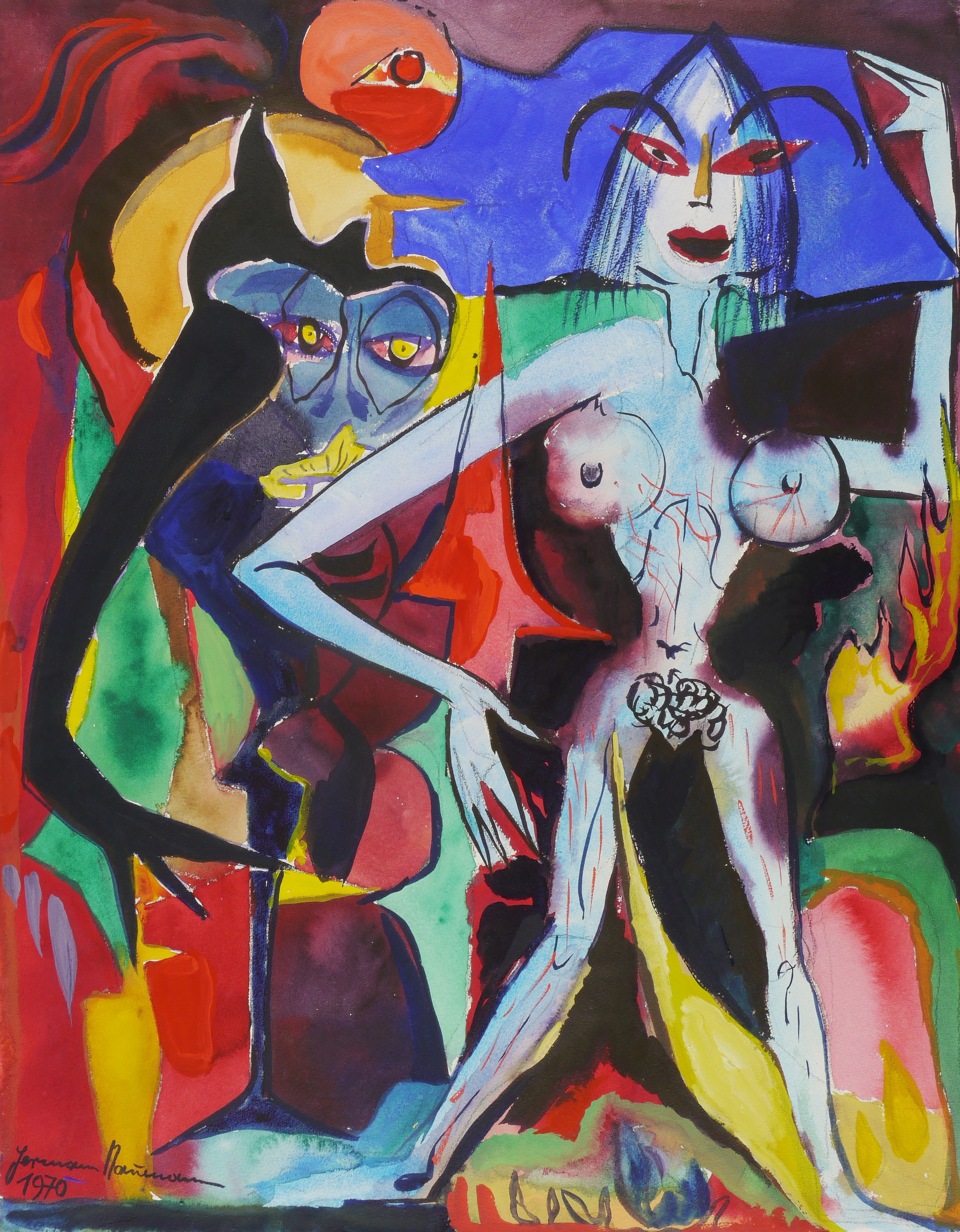 Akt mit Teufelsfigur (Die Sünderin) Akt mit Teufelsfigur (Die Sünderin)