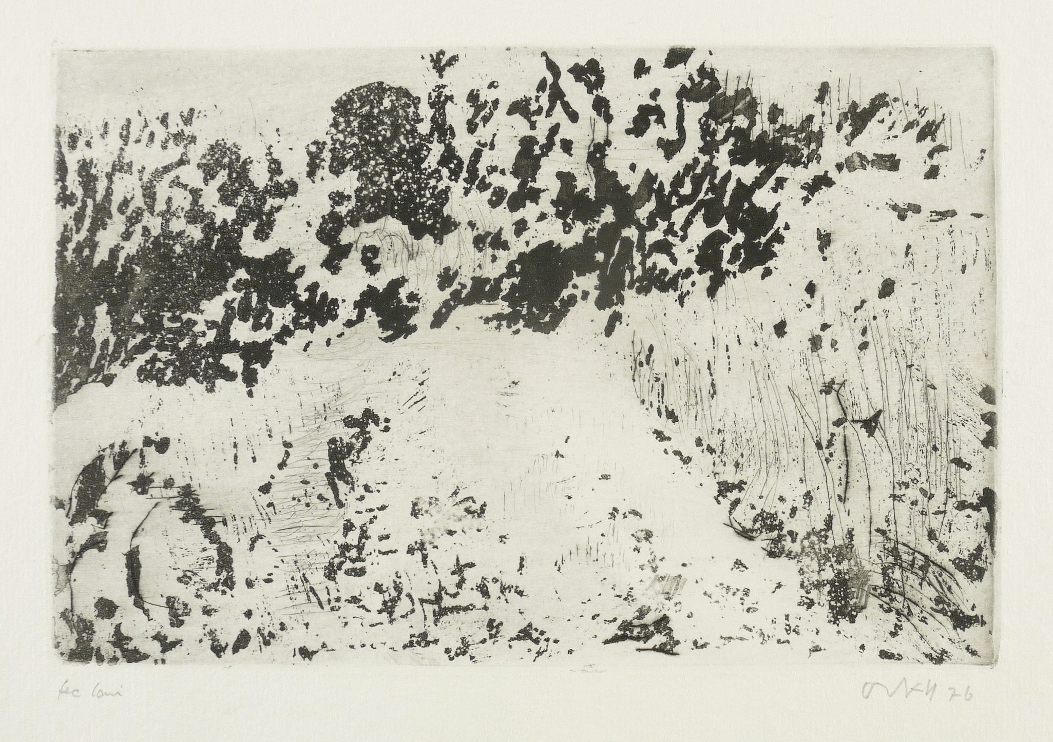 Otto Niemeyer-Holstein, Deich und Bäume, 1976