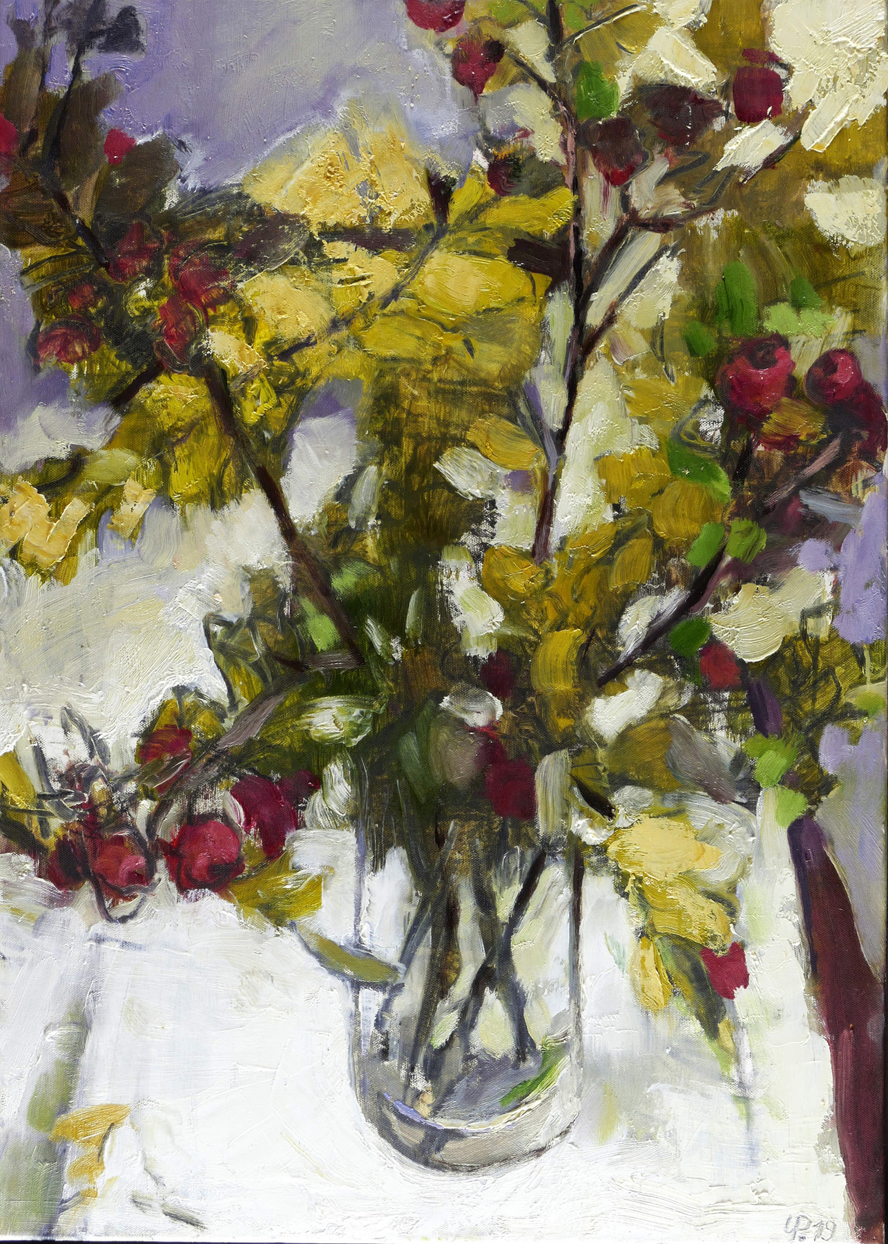 Uwe Peschel, Stillleben mit Hagebutten, 2026