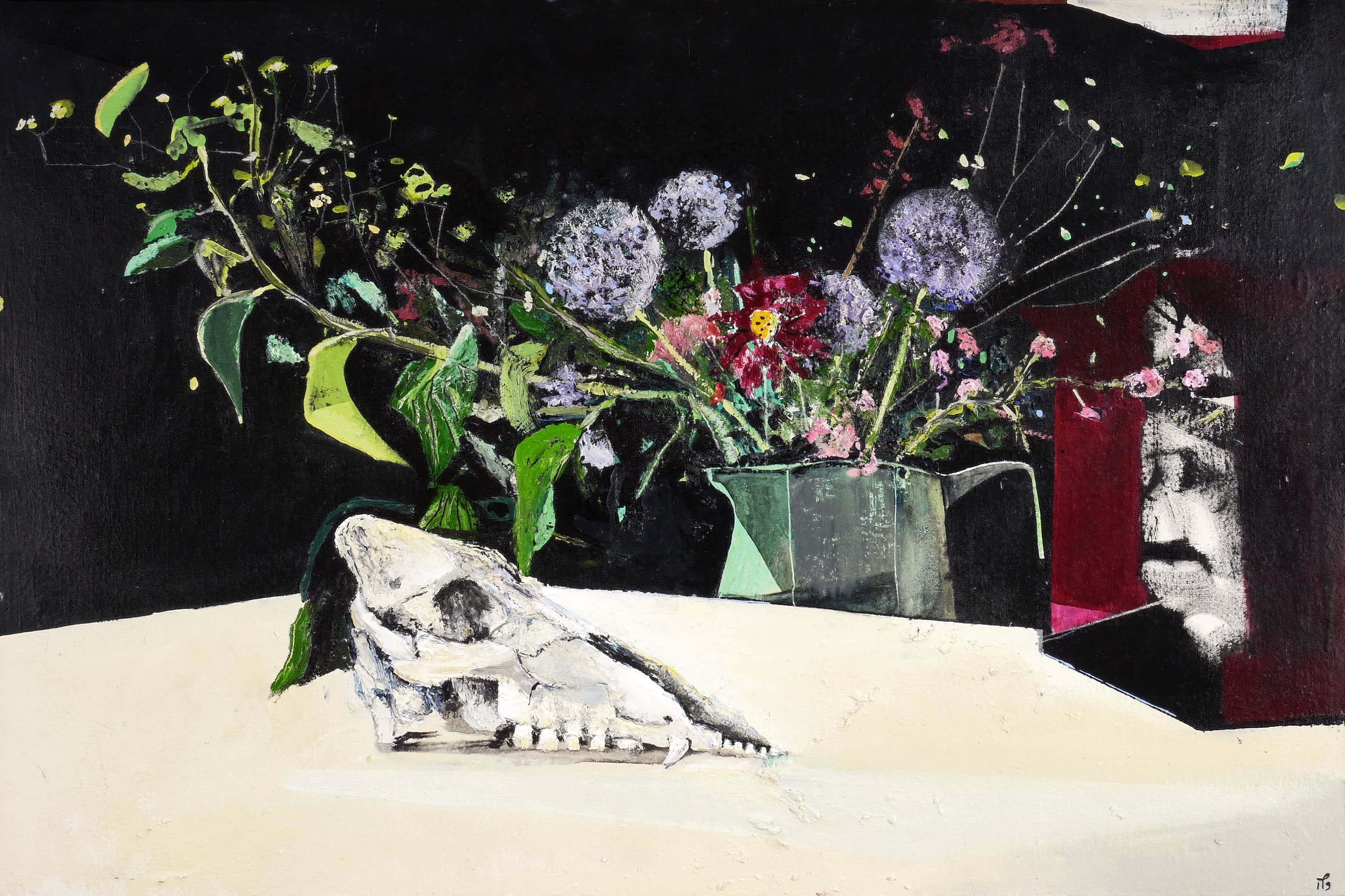 Stillleben mit Schädel und Maske Stillleben mit Schädel und Maske