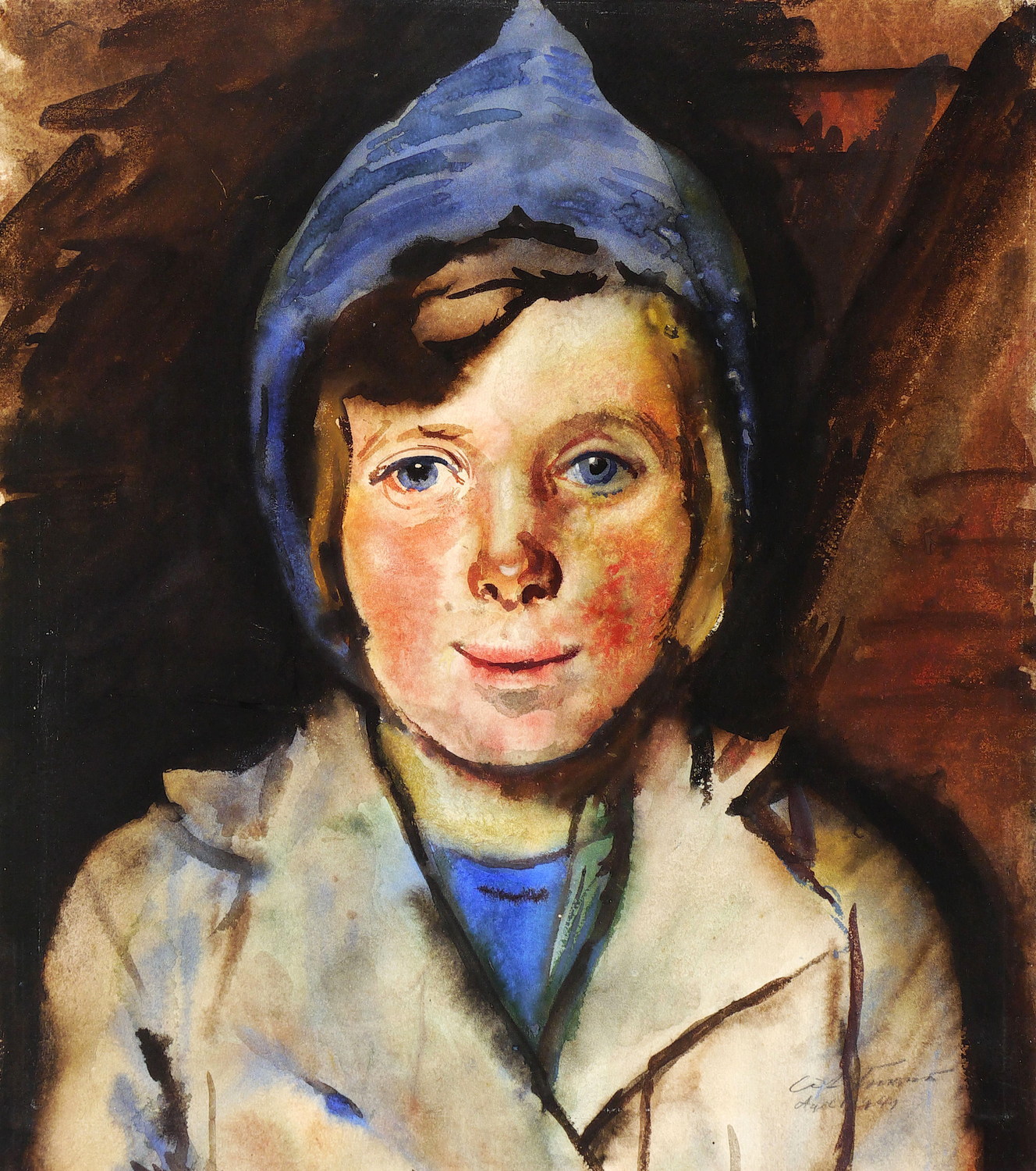 Curt Querner – „Bauernmädchen Herta Mickan mit blauer Mütze“