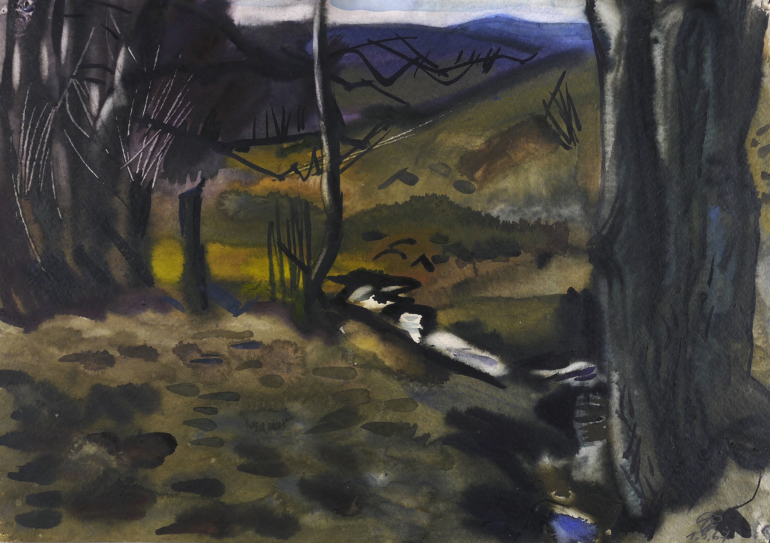 Dunkler Tag im März