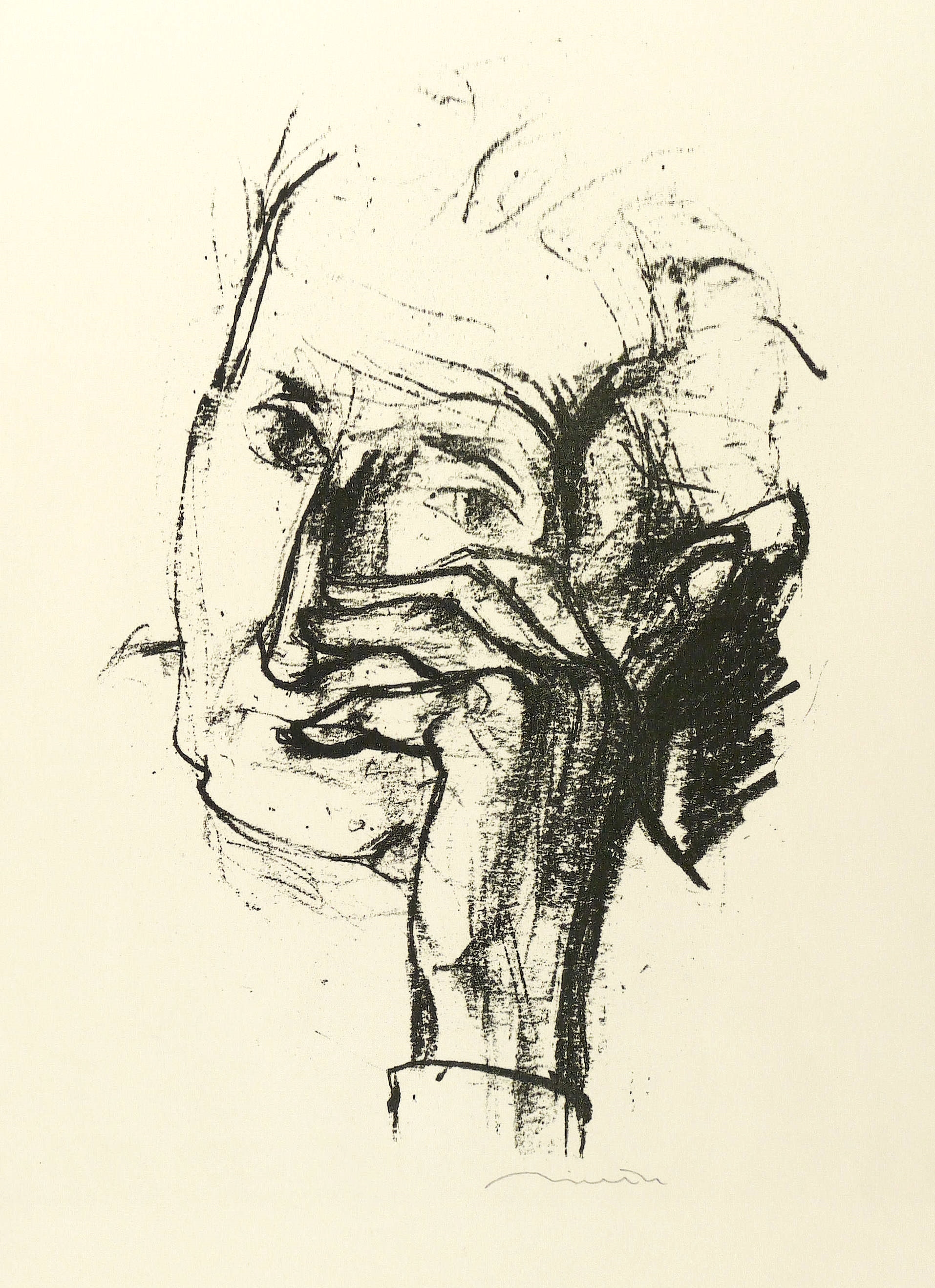 Kopf der Mutter des Künstlers, mit linker Hand (Mutterbildnis IV)