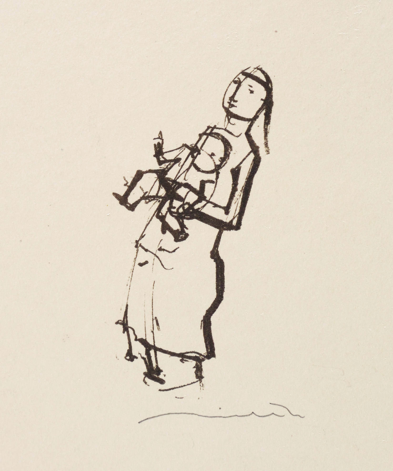 Mädchen, ein Kind hebend