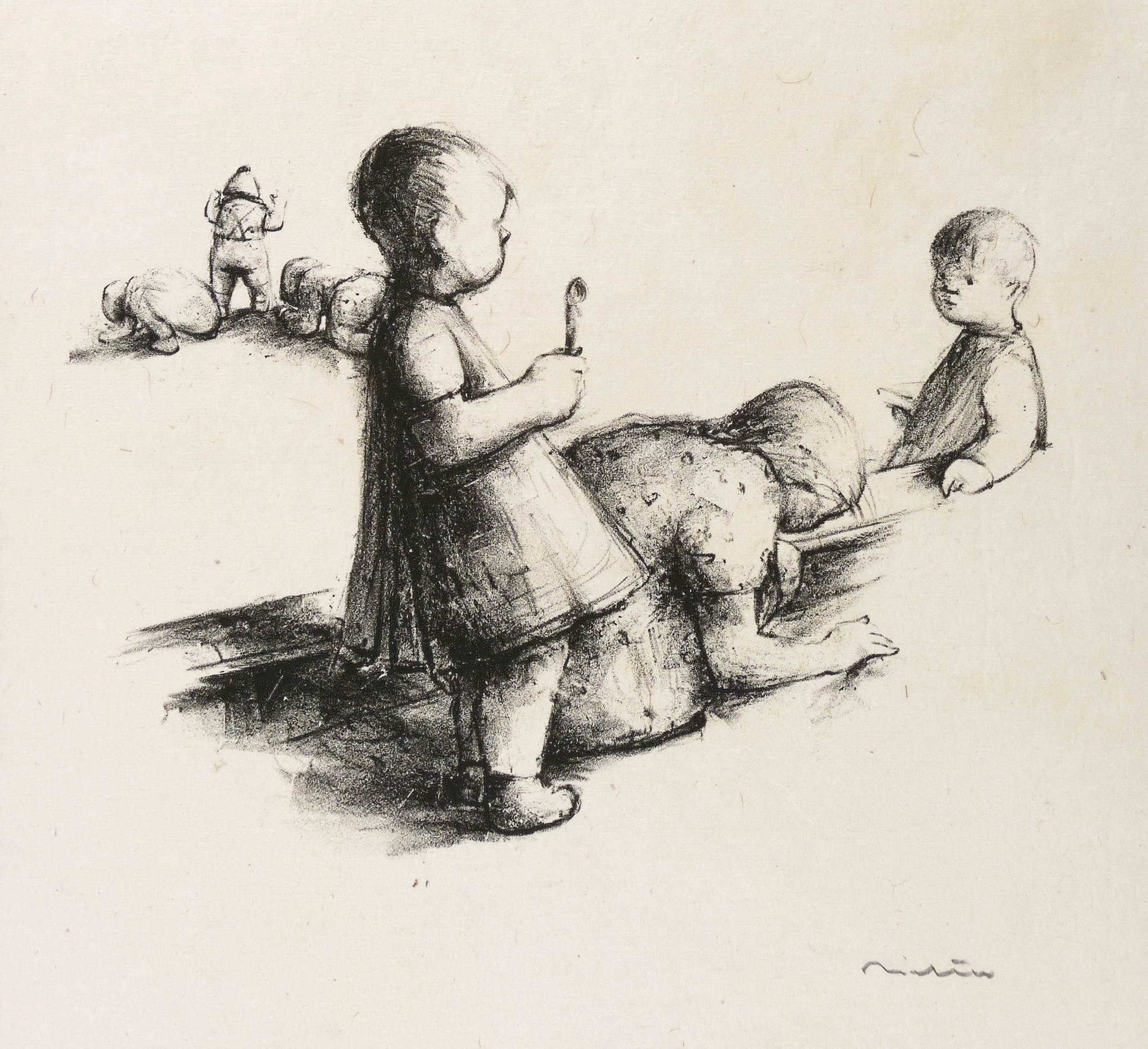 Hans Theo Richter, Zwei Dreiergruppen, 1940/1941