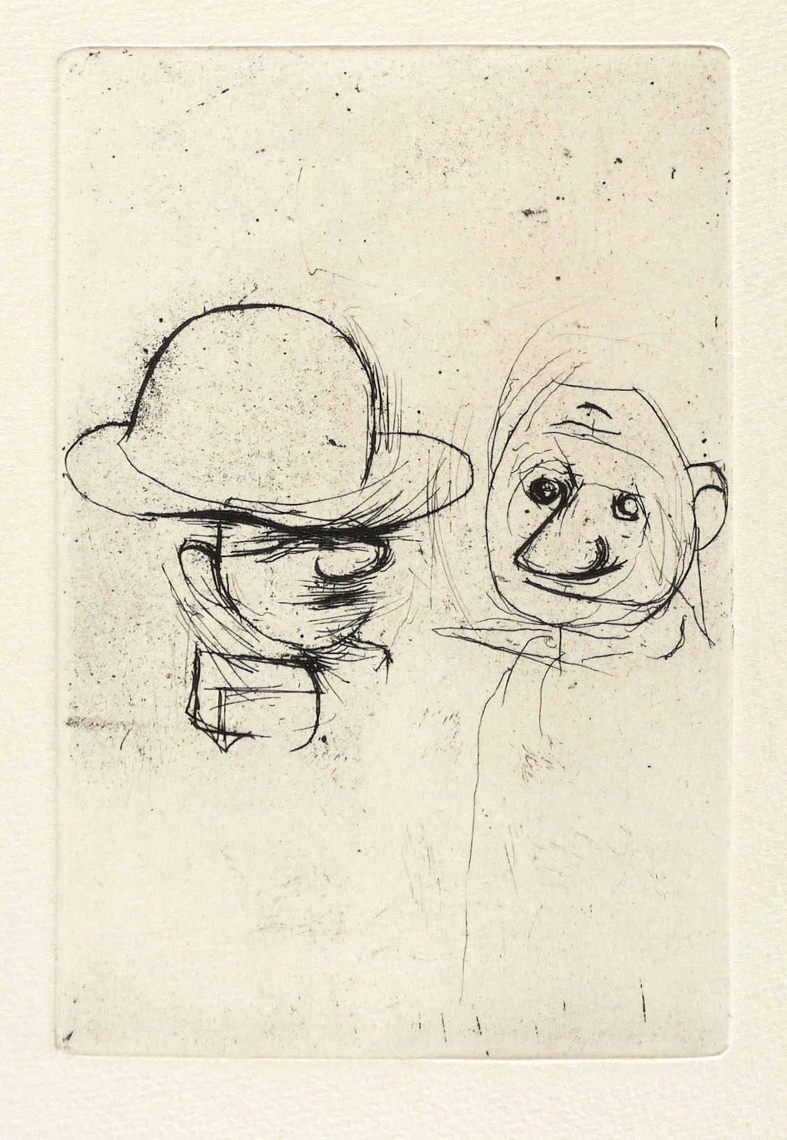 Hans Theo Richter, Maske mit steifem Hut und Gesichtsmaske, 1936/1981