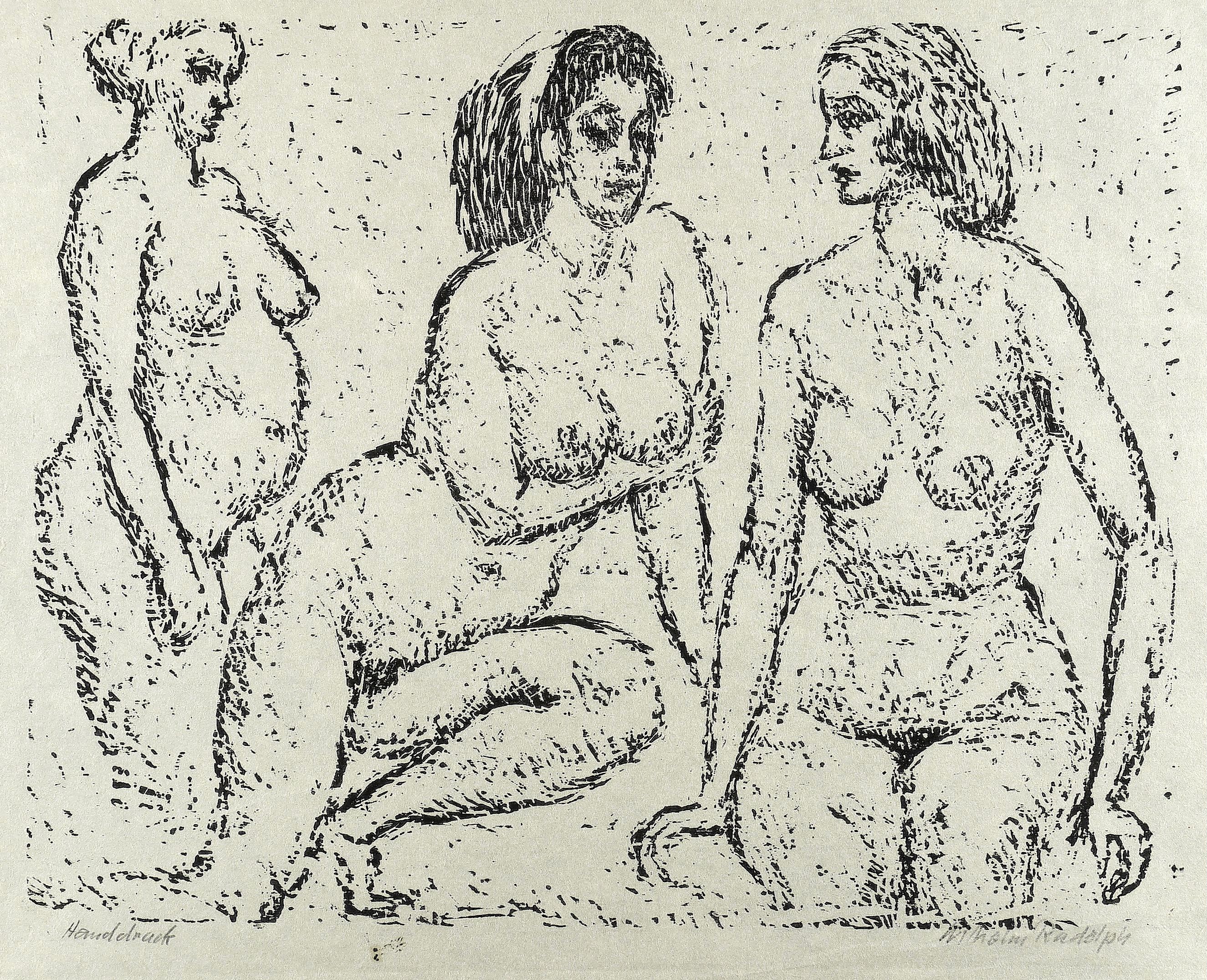 Drei Akte mit Schwangerer