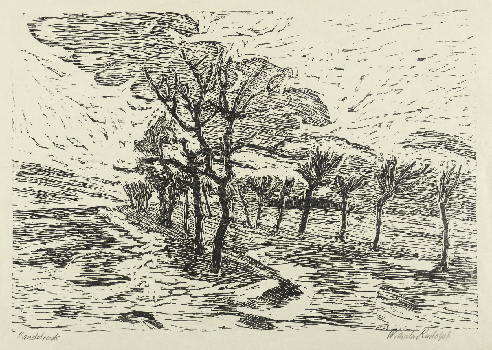 Landstraße im Winter