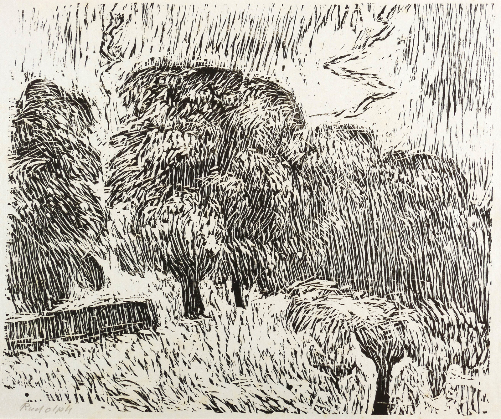 Wilhelm Rudolph, Kleine Gewitterlandschaft, 1945-1955