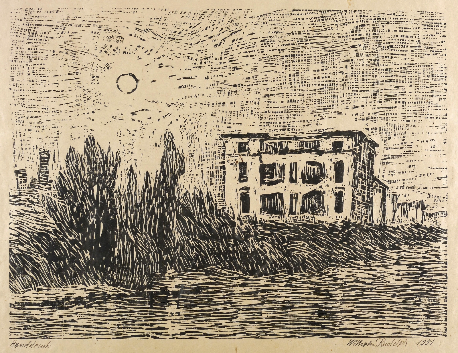 Striesener Straße mit Wintersonne