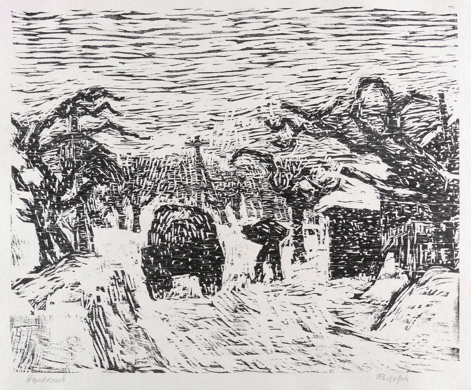 Wilhelm Rudolph, Kohlenträger im Schnee, 1940-1944