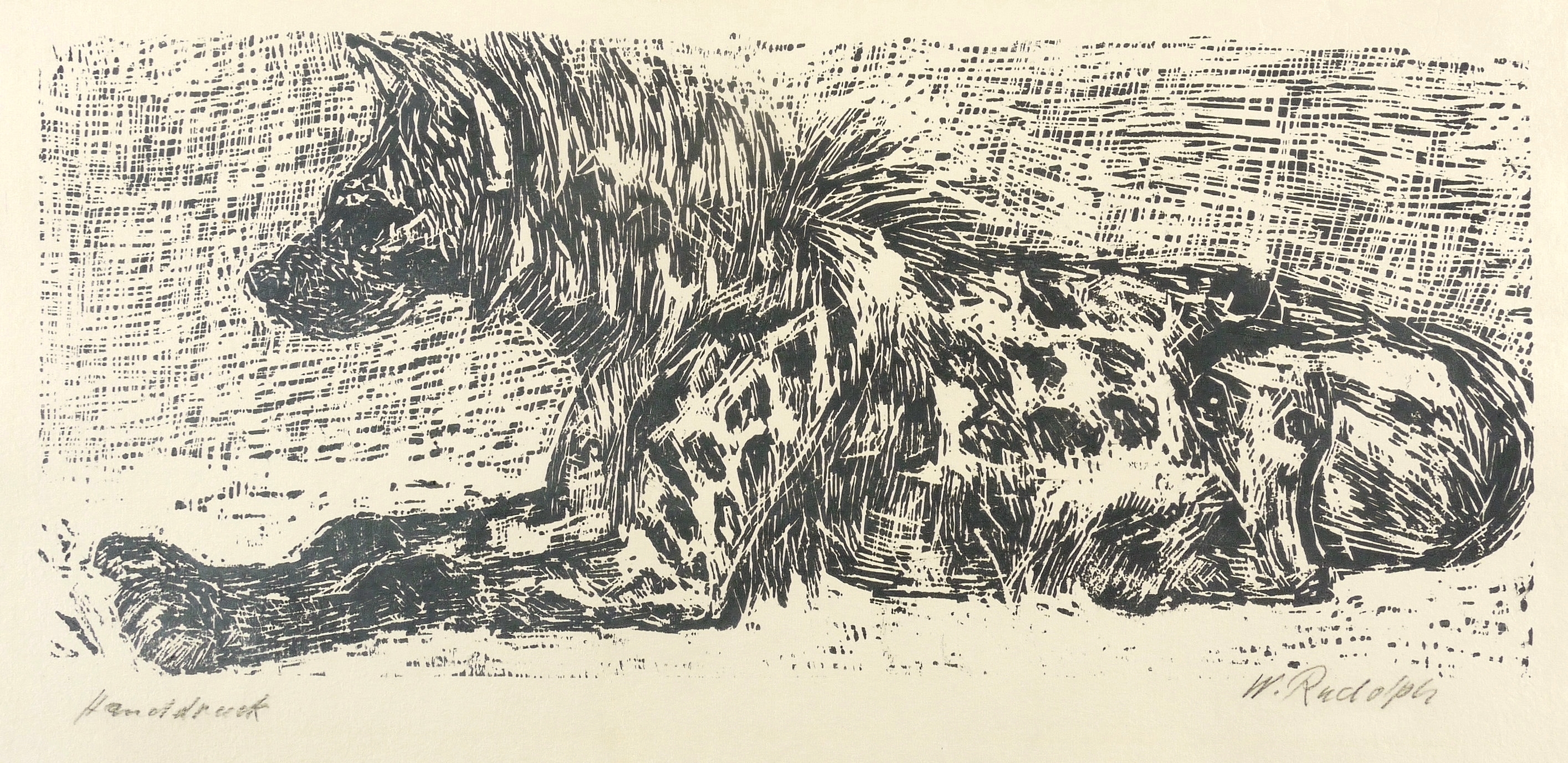 Wilhelm Rudolph, Liegende Hyäne, 1945-1950