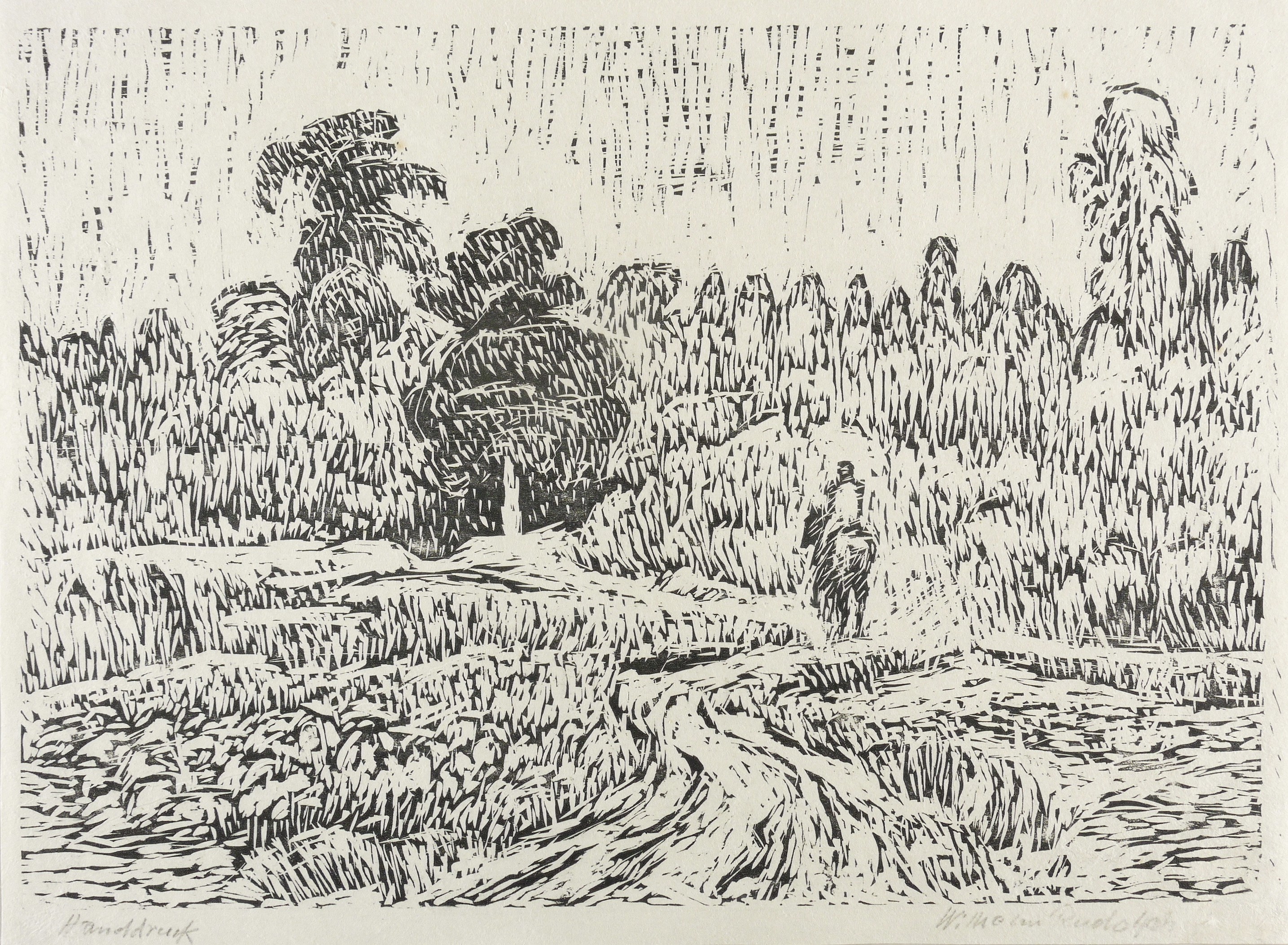 Wilhelm Rudolph, Reiter in den Elbwiesen, 1950-1960