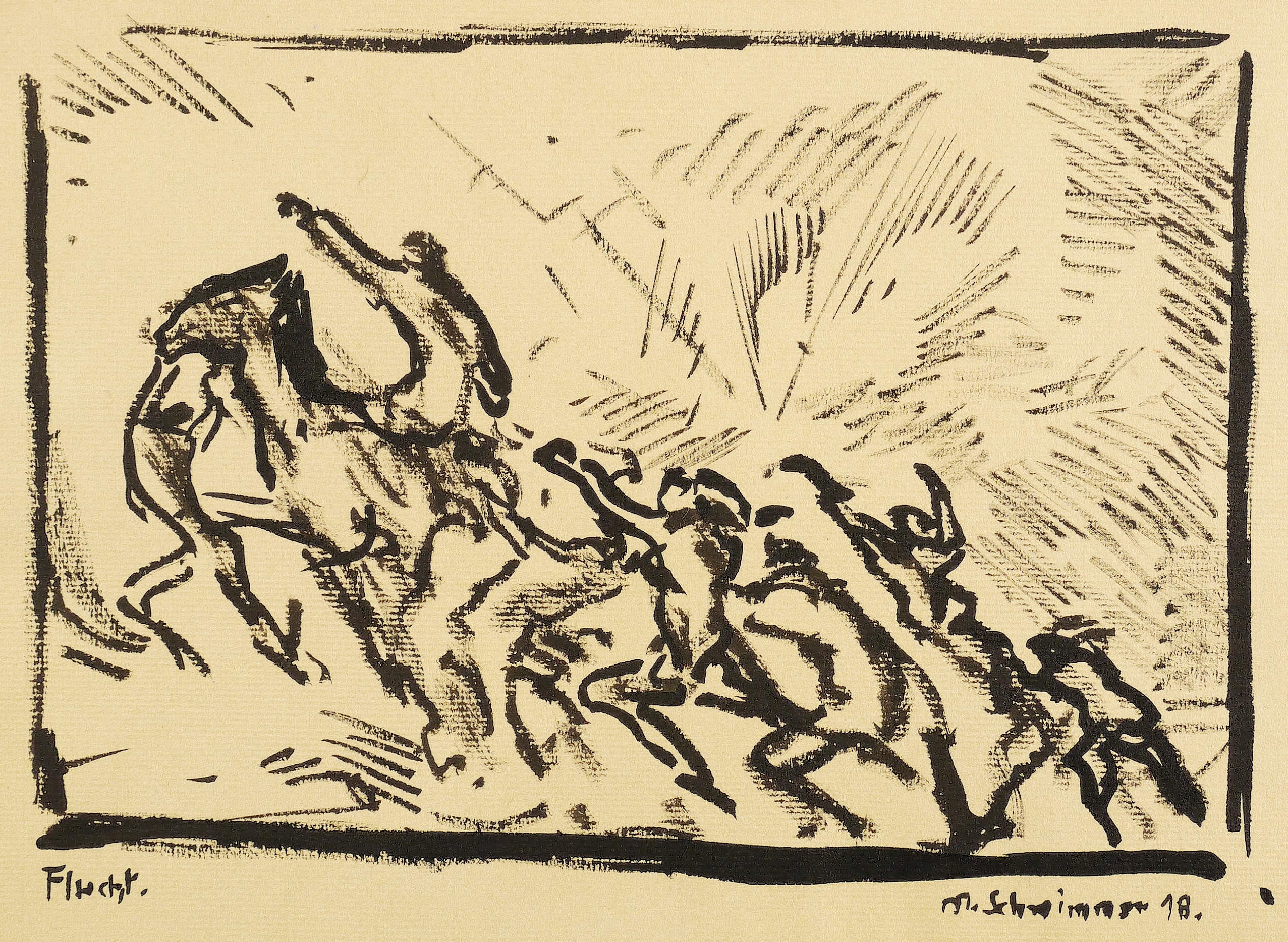 Max Schwimmer, Flucht, 1918