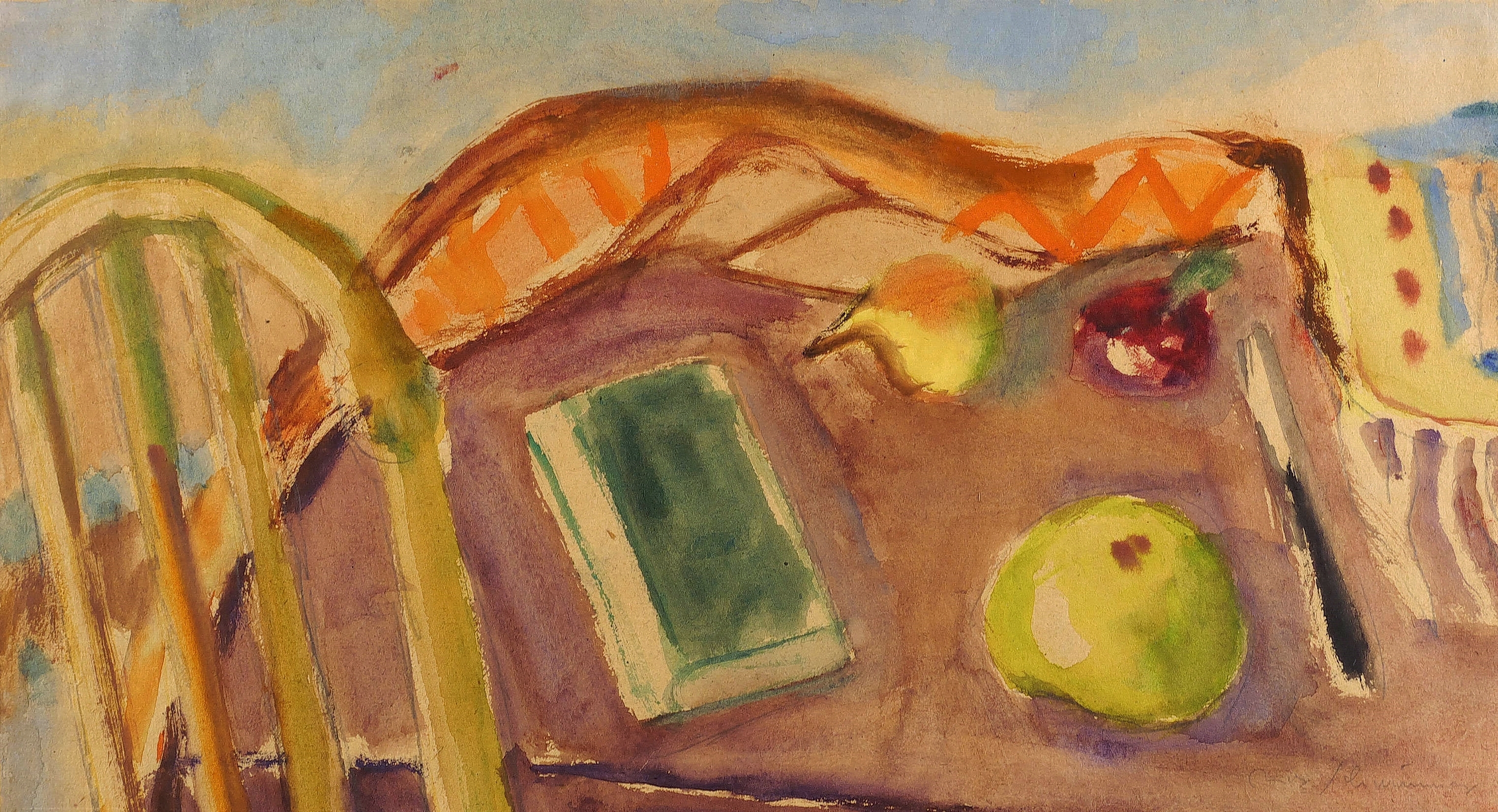 Max Schwimmer – „Stillleben mit Buch und Früchten“