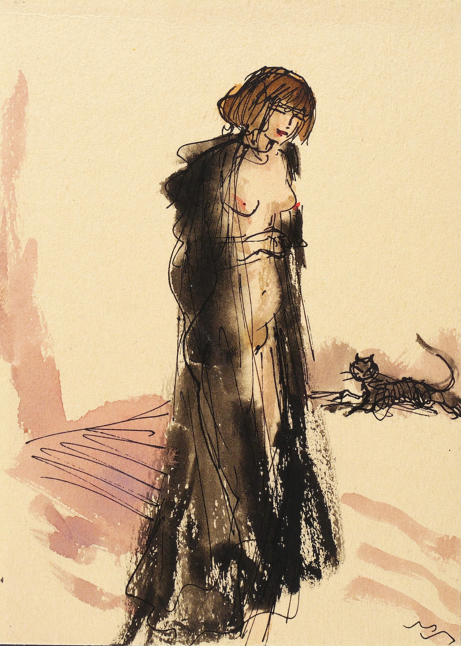 Max Schwimmer – „Akt mit Katze (Ilske)“