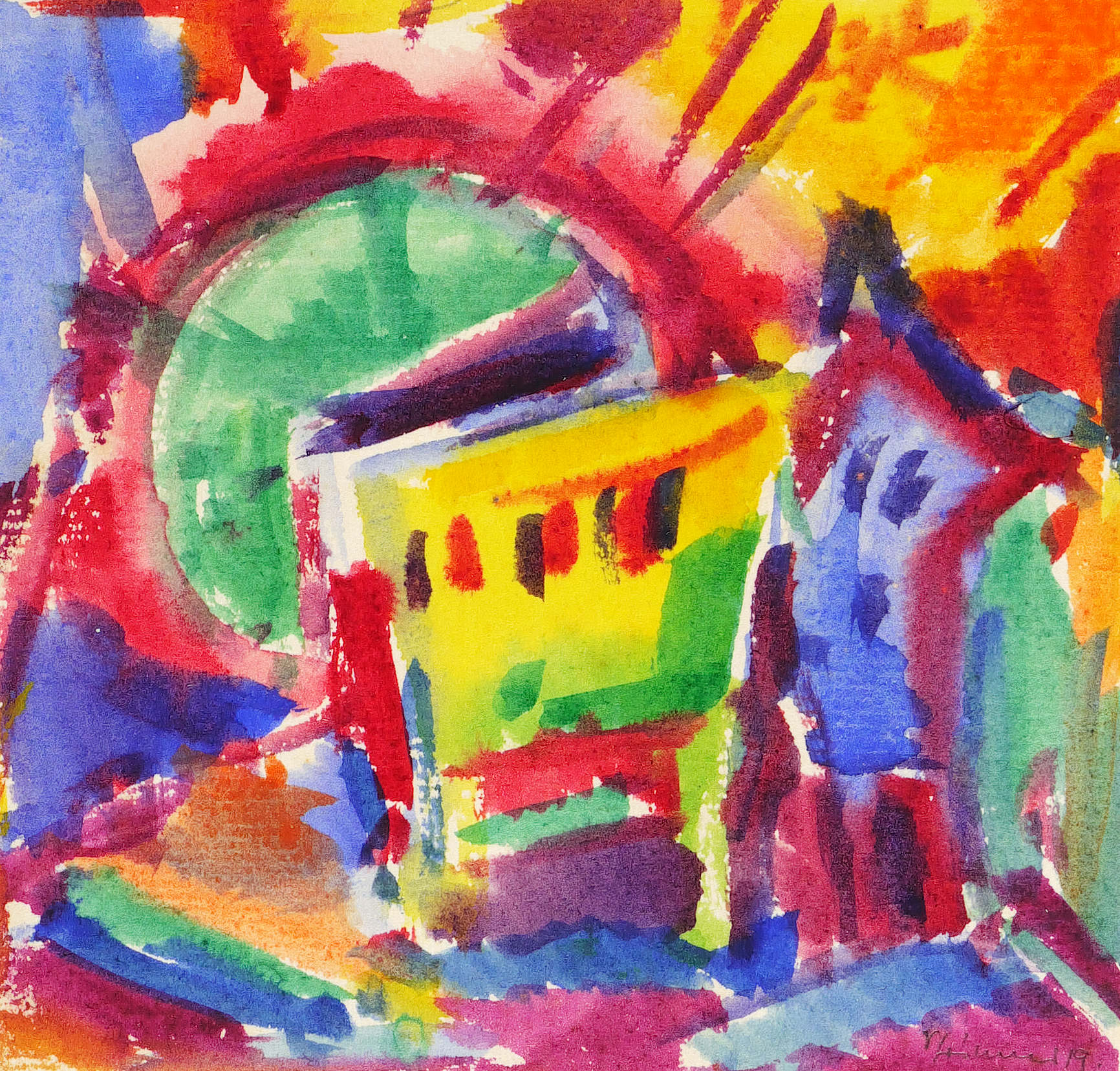 Max Schwimmer – „Landschaft mit grüner Sonne“