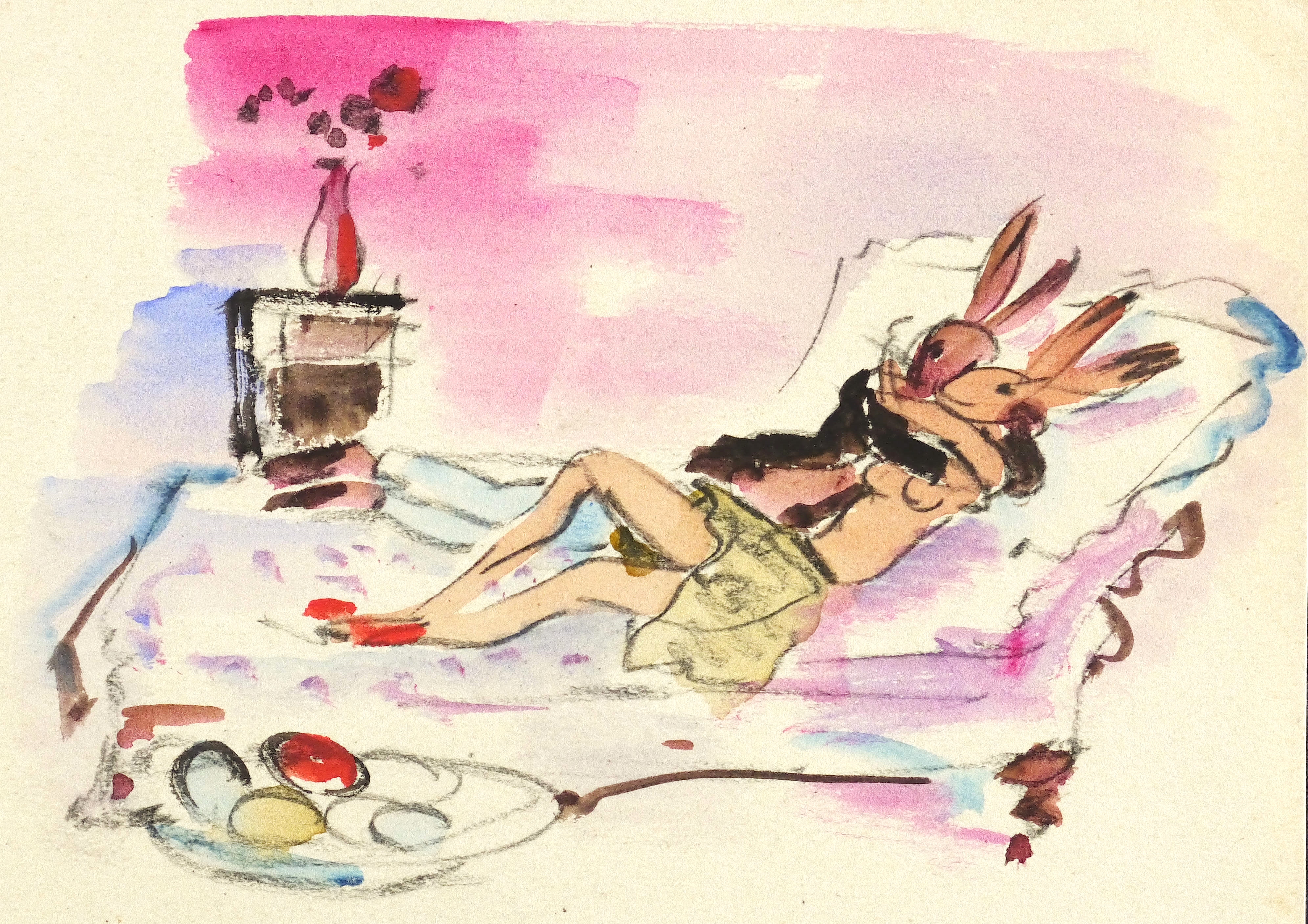 Max Schwimmer – „Osterhasenpaar im Bett“