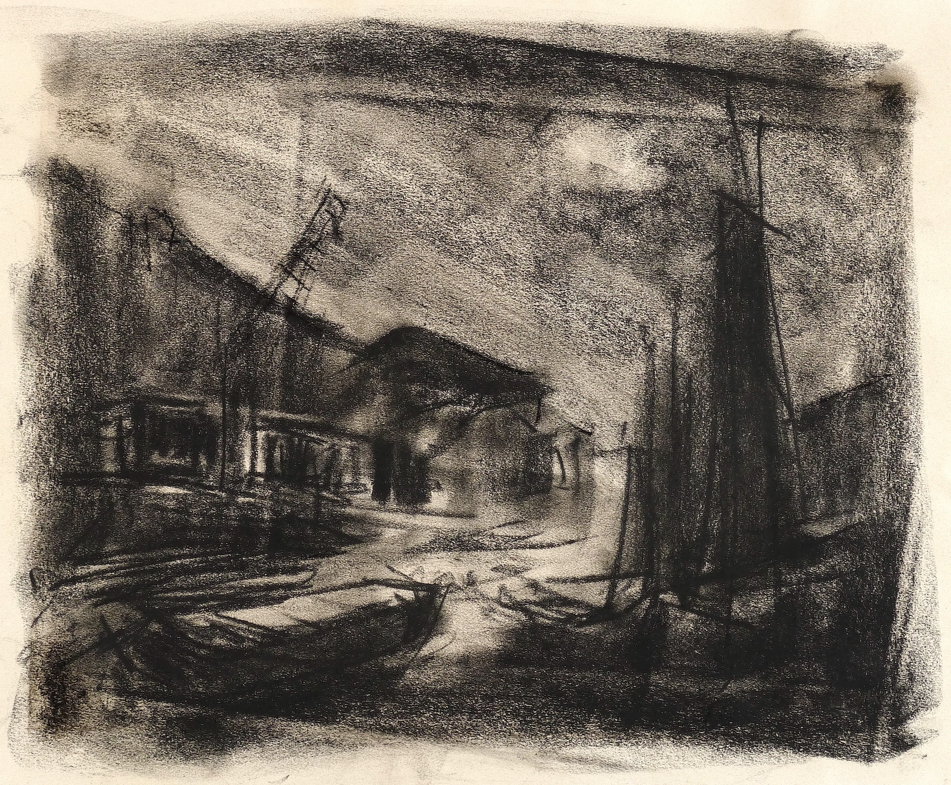 Max Schwimmer – „Fischerboote im Hafen“