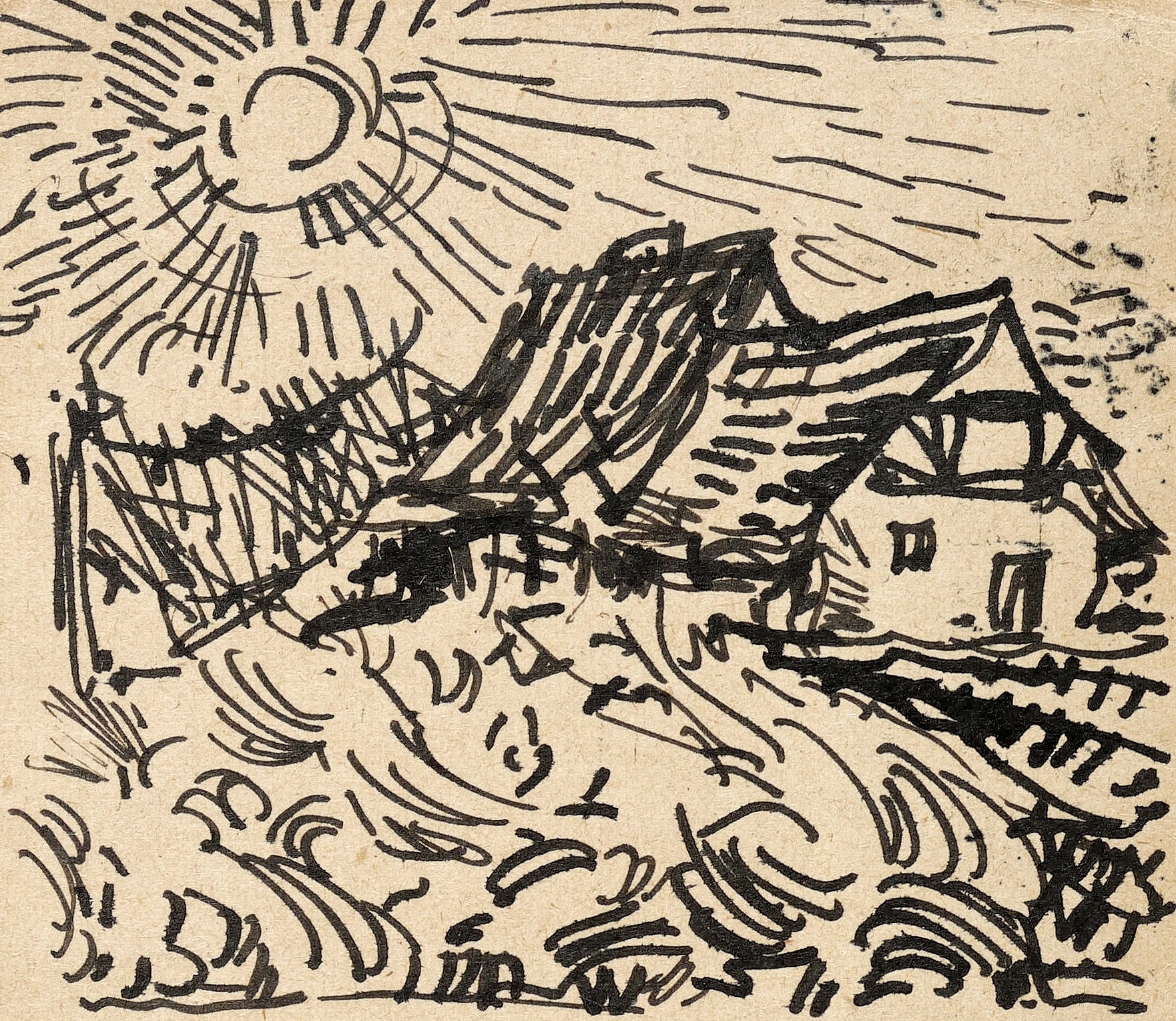 Max Schwimmer – „Fischerhütten in Altwarp (I)“