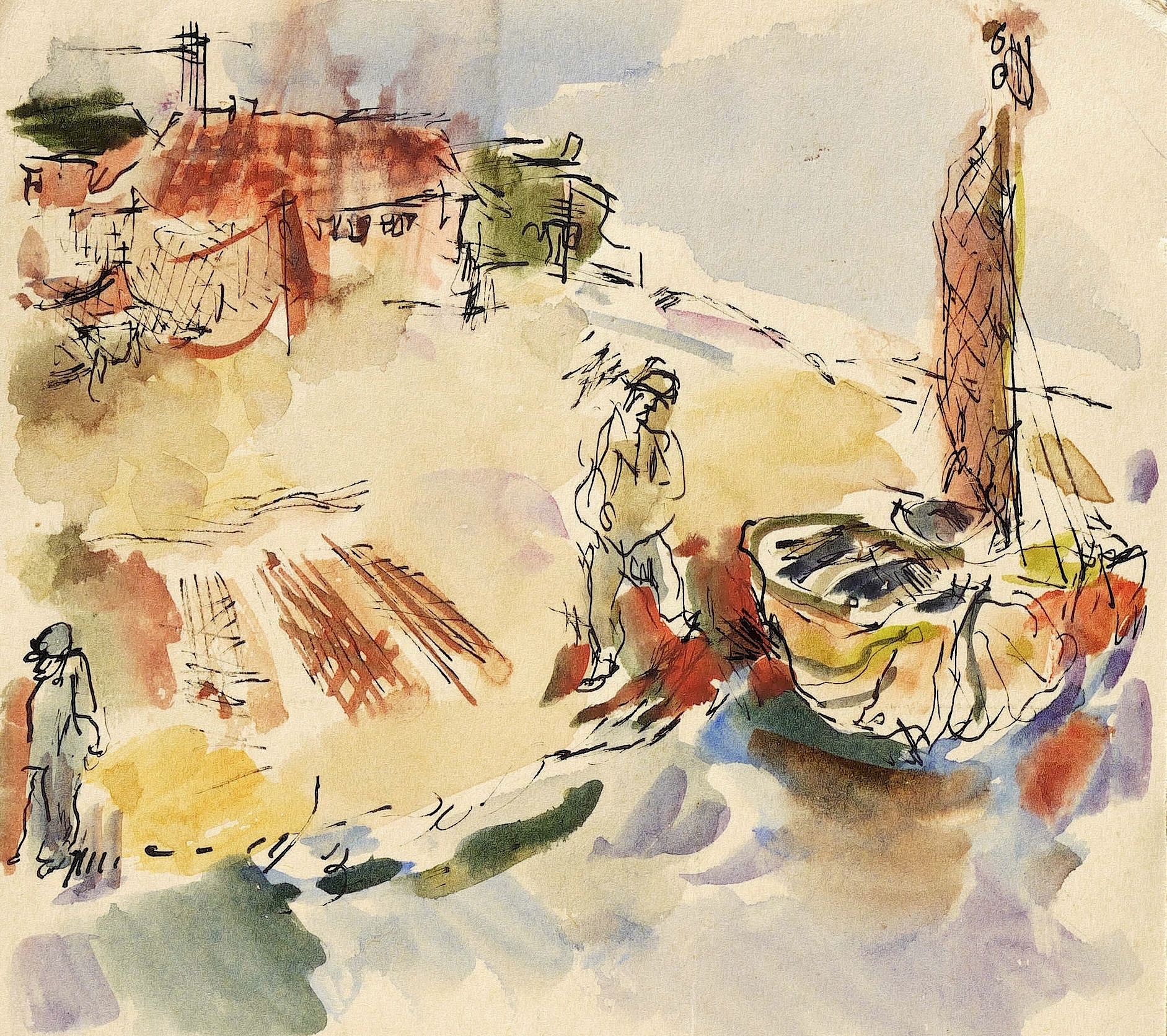 Max Schwimmer – „Fischer am Strand (Ostpreußen)“