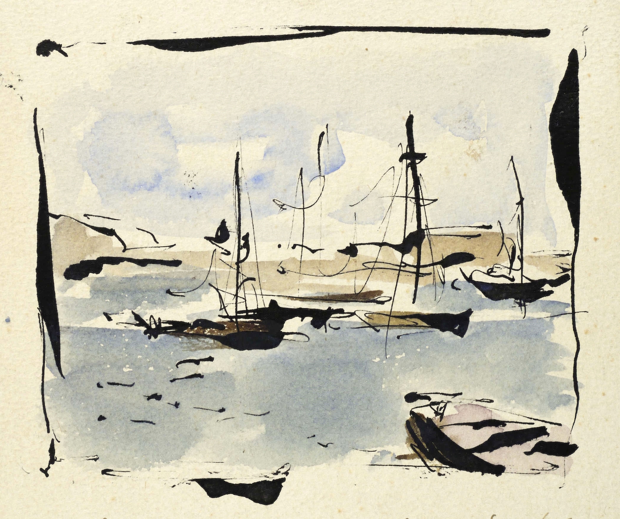 Max Schwimmer – „Fischerboote in der Bucht“