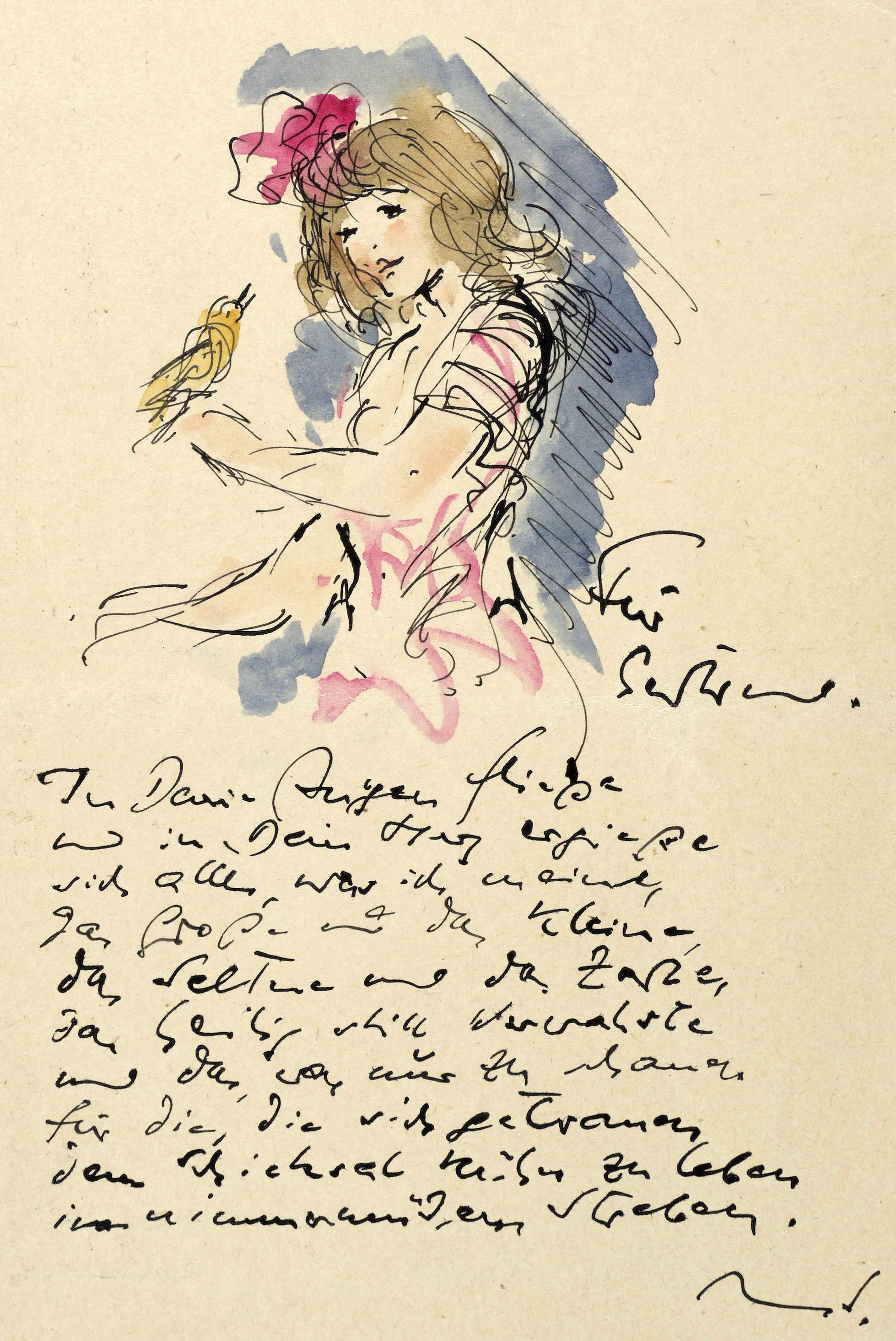 Max Schwimmer – „Mädchen mit Vögelchen“