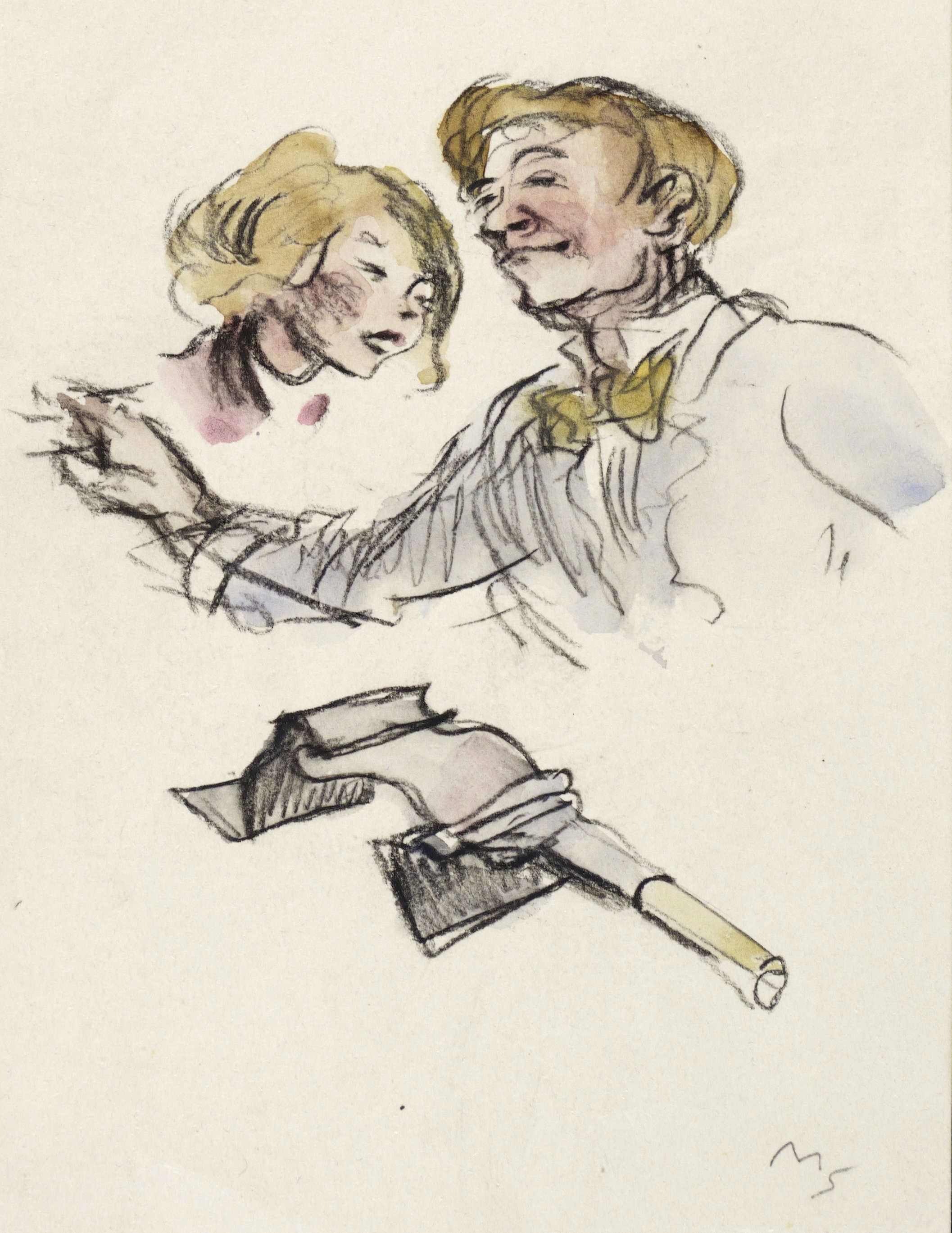 Max Schwimmer, Paar im Fasching, 1943