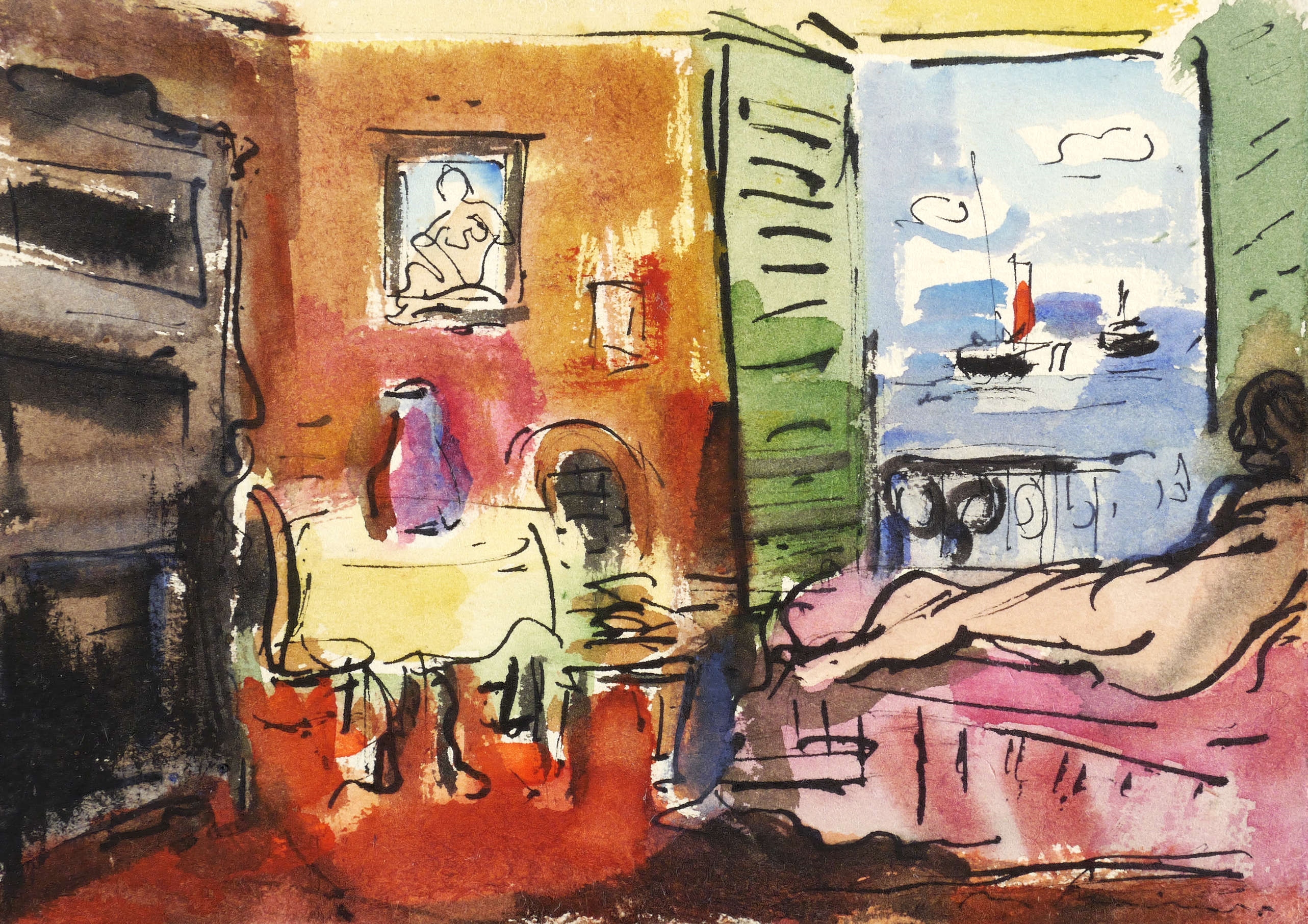 Max Schwimmer – „Interieur mit Seeblick“