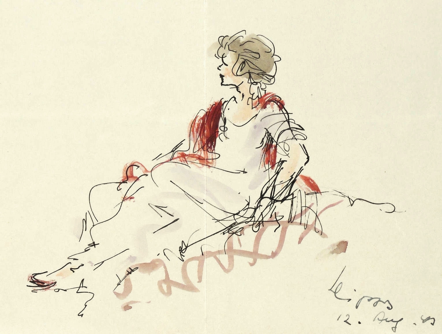 Max Schwimmer, Mädchen auf dem Kanapee, 1943