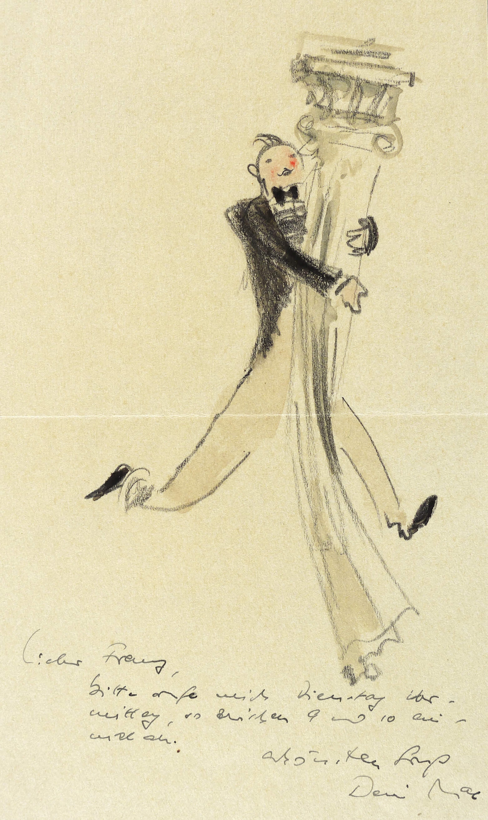 Max Schwimmer – „Mann im Frack mit Säule tanzend“