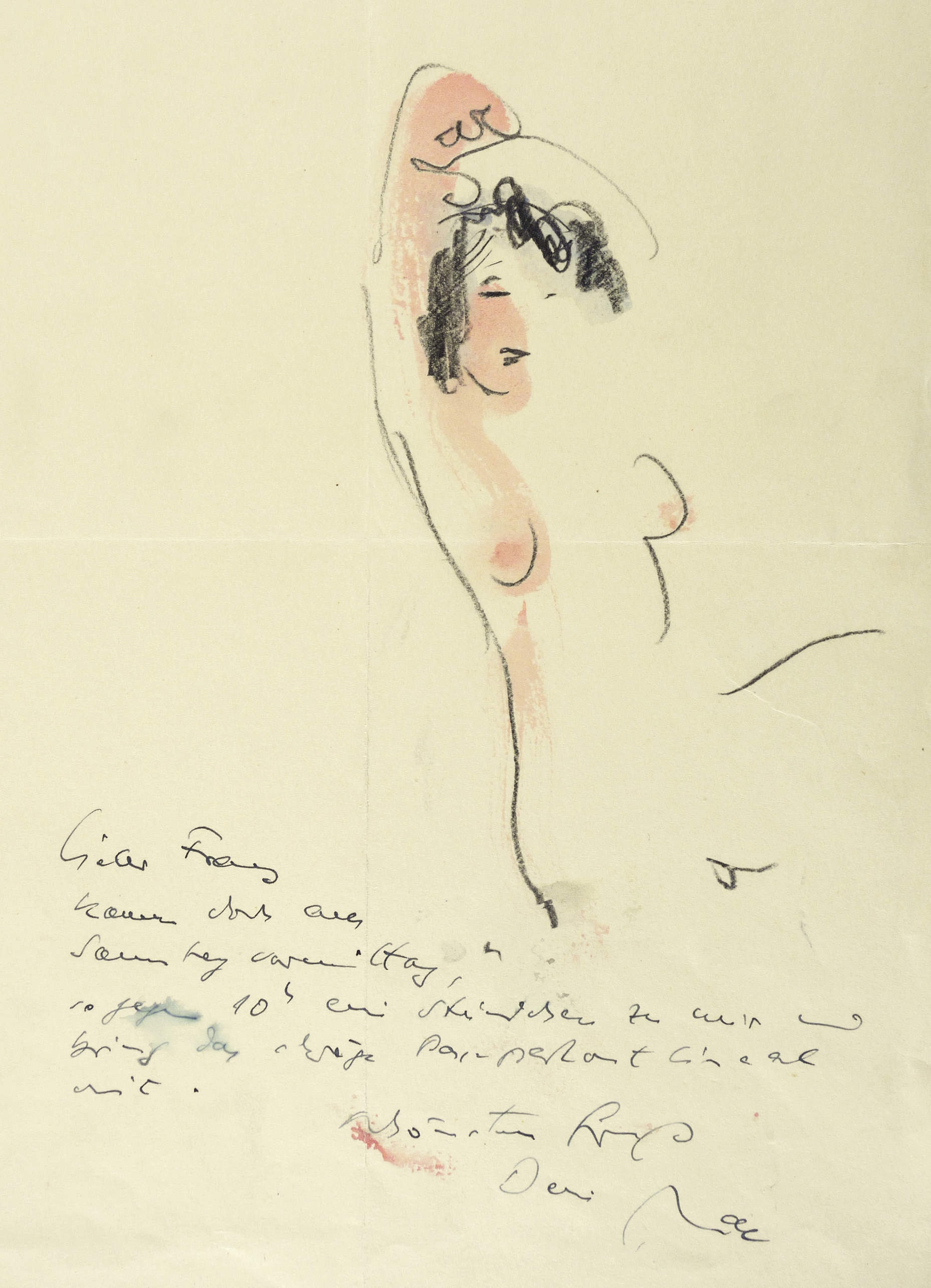 Max Schwimmer – „Akt, die Arme über dem Kopf“