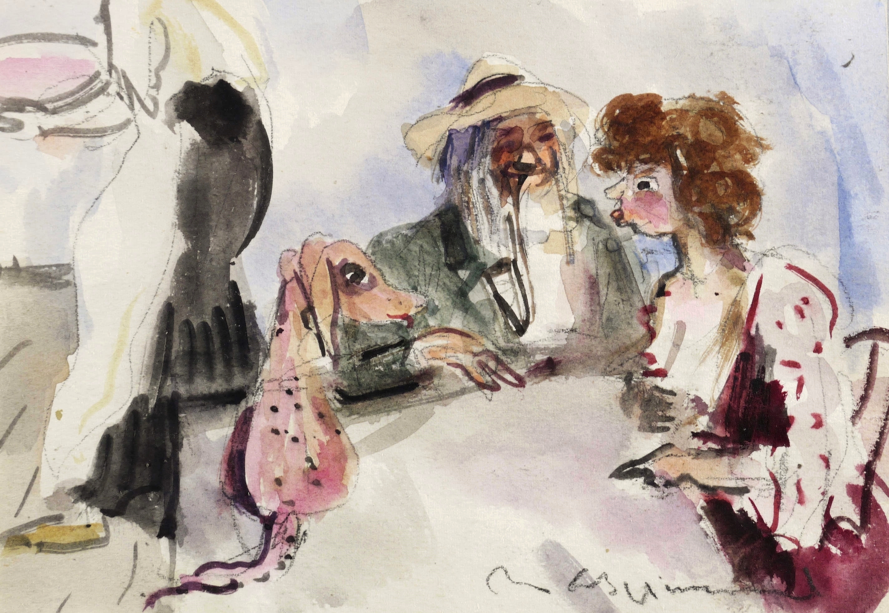 Max Schwimmer – „Tischszene mit Hündchen“