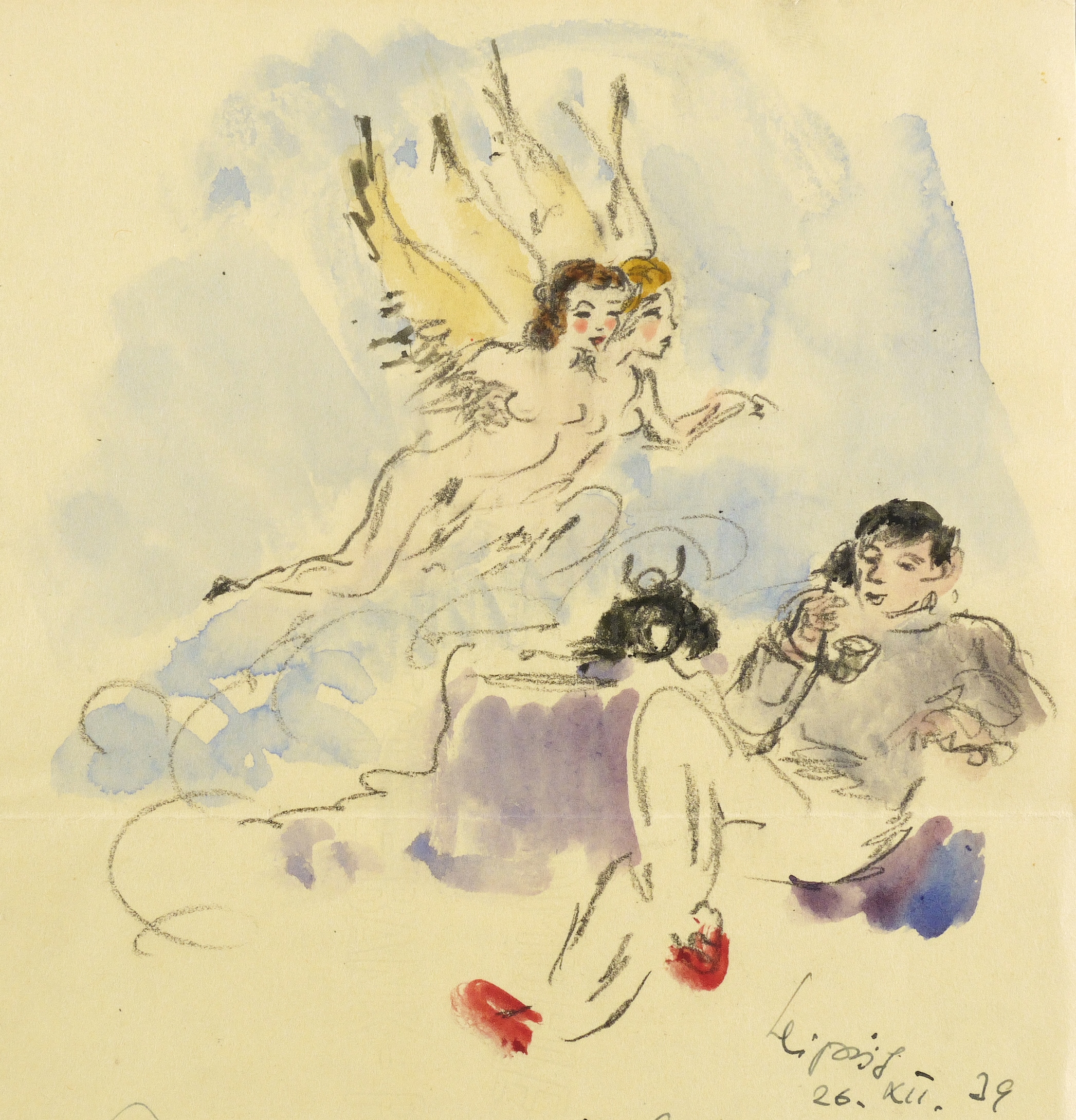 Telefonat mit Weihnachtsengeln