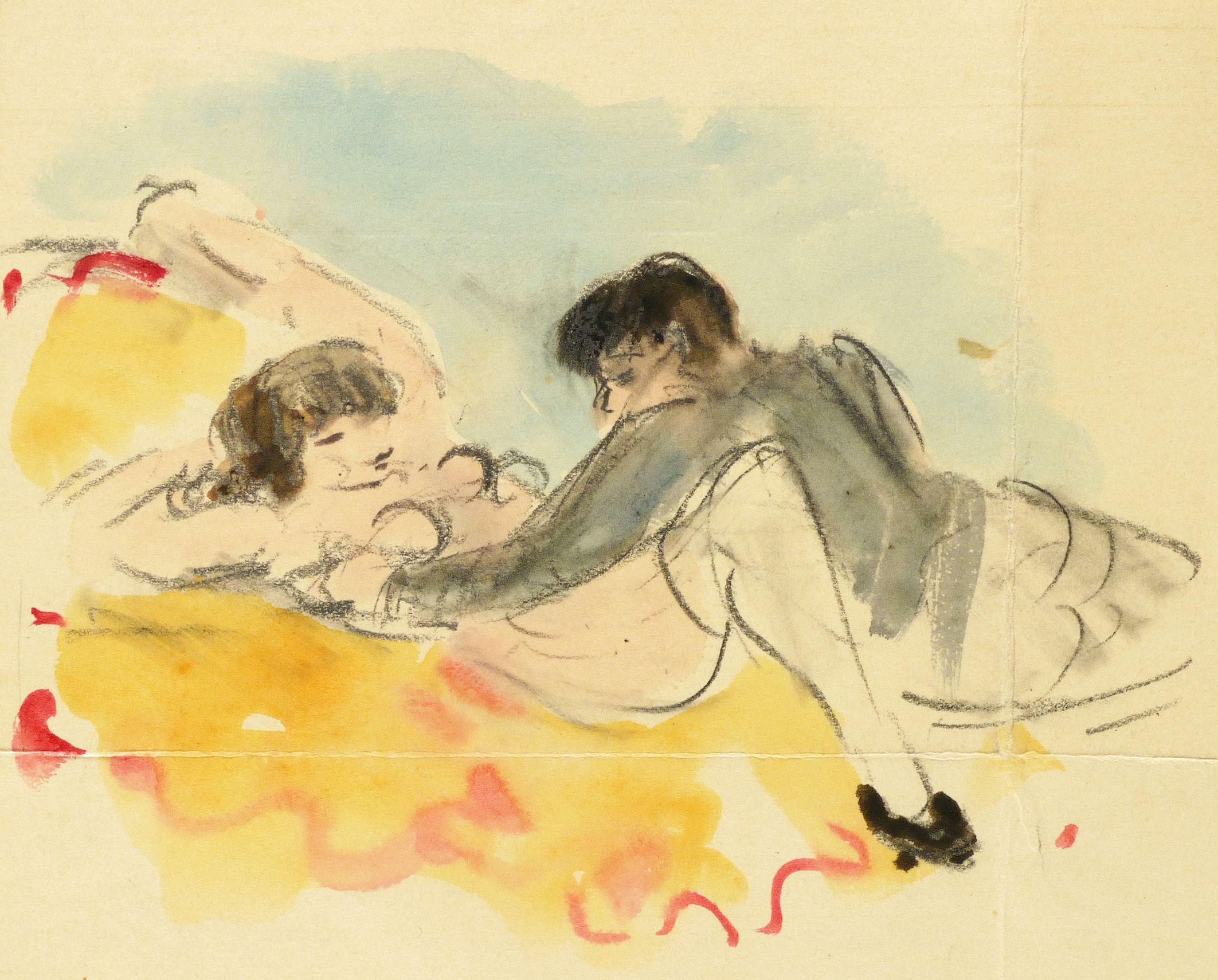 Liegendes Liebespaar